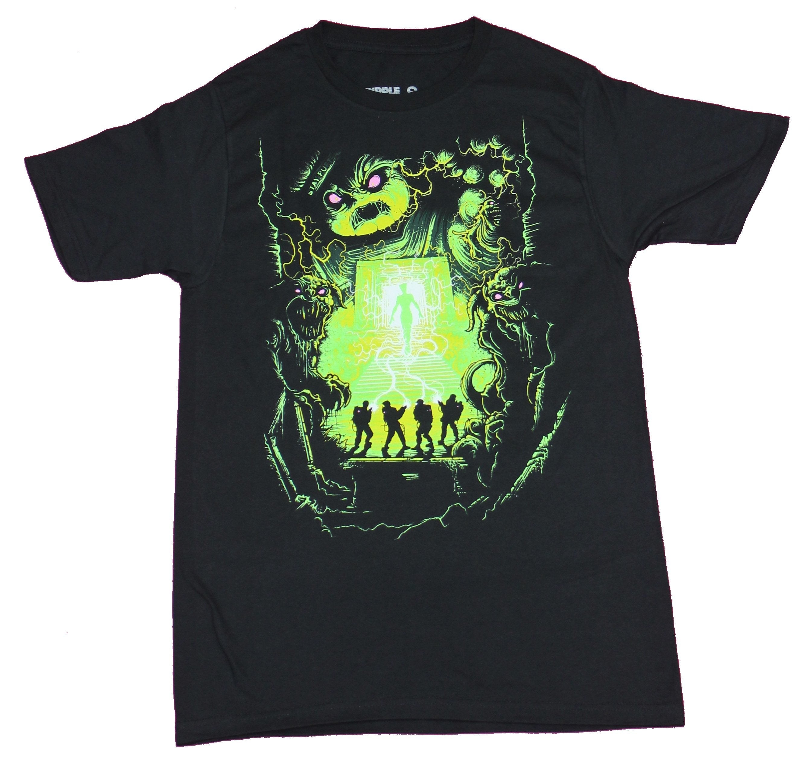 Ghostbusters Mens T-Shirt - Proton Green Stay Puff Roof Battle Hoodie, Sweatshirt | CiraTrend.com