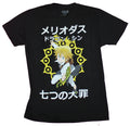 Seven Deadly Sins Mens T-Shirt - Meliodas Charging In Between Kanji in Star Hoodie, Sweatshirt | CiraTrend.com