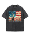 Land Of The Free Unisex Washed Christian T-shirt Style002 Hoodie, Sweatshirt | CiraTrend.com (Image 1)