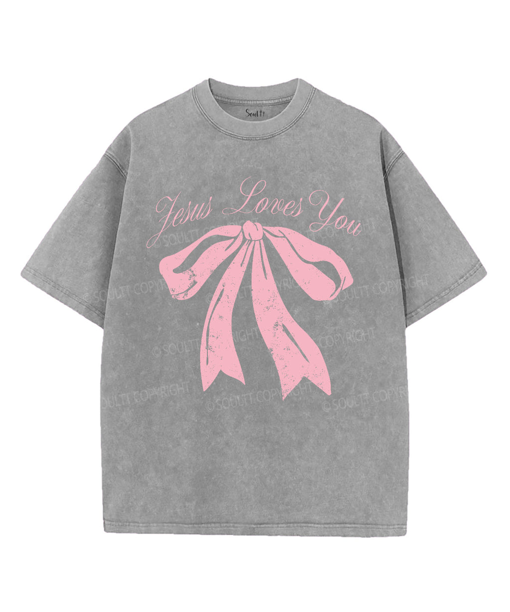 Jesus Love You Unisex Washed Christian T-shirt Hoodie, Sweatshirt | CiraTrend.com (Image 2)