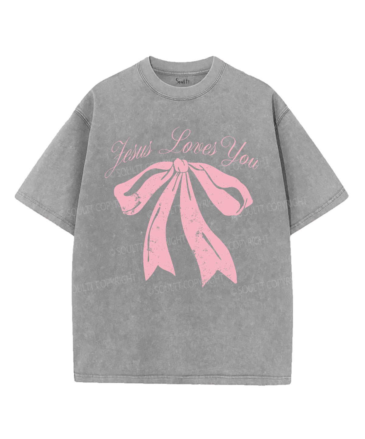 Jesus Love You Unisex Washed Christian T-shirt Hoodie, Sweatshirt | CiraTrend.com (Image 2)
