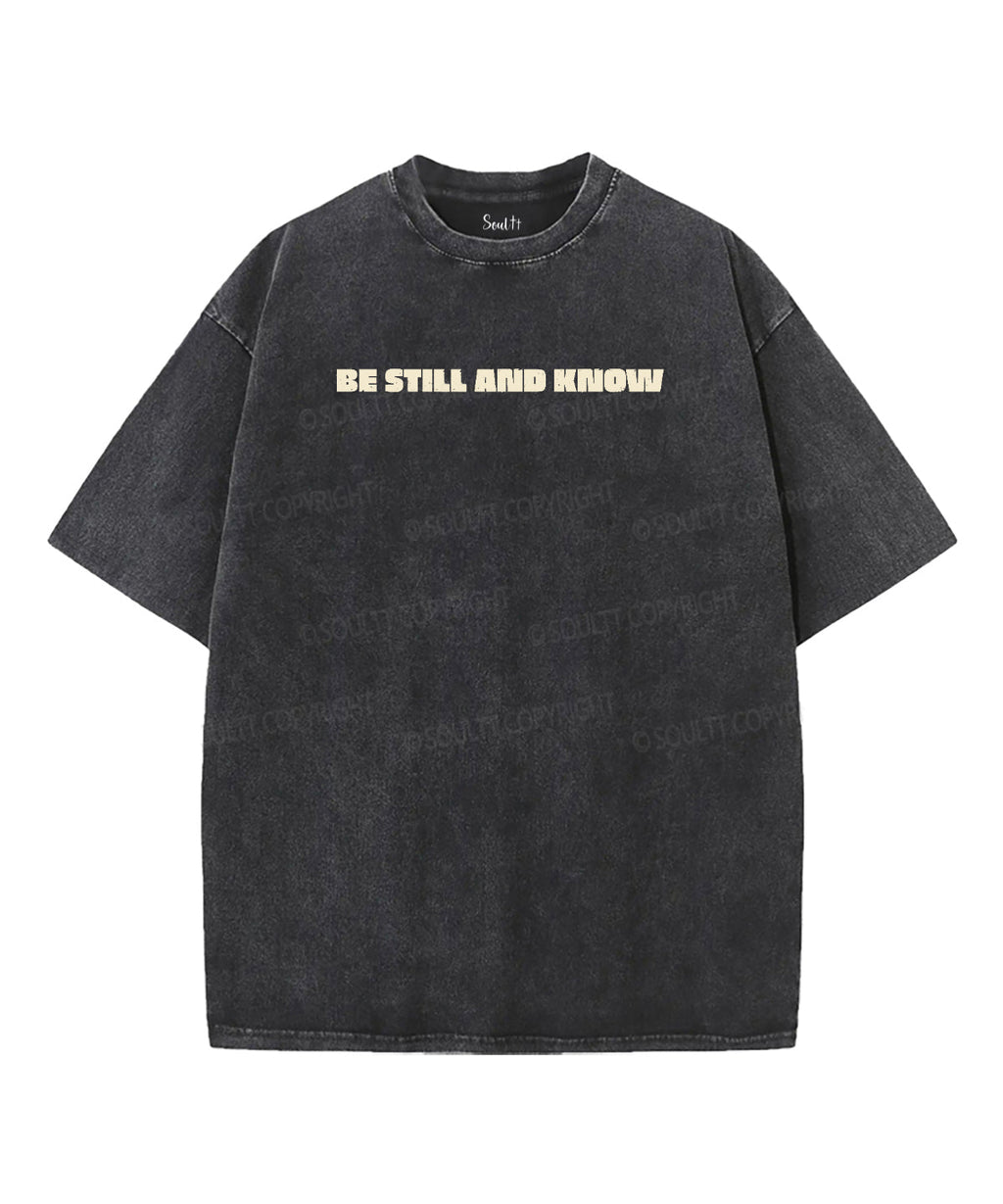 Be Still And Know Double Sided Unisex Washed Christian T-shirt Hoodie, Sweatshirt | CiraTrend.com (Image 2)
