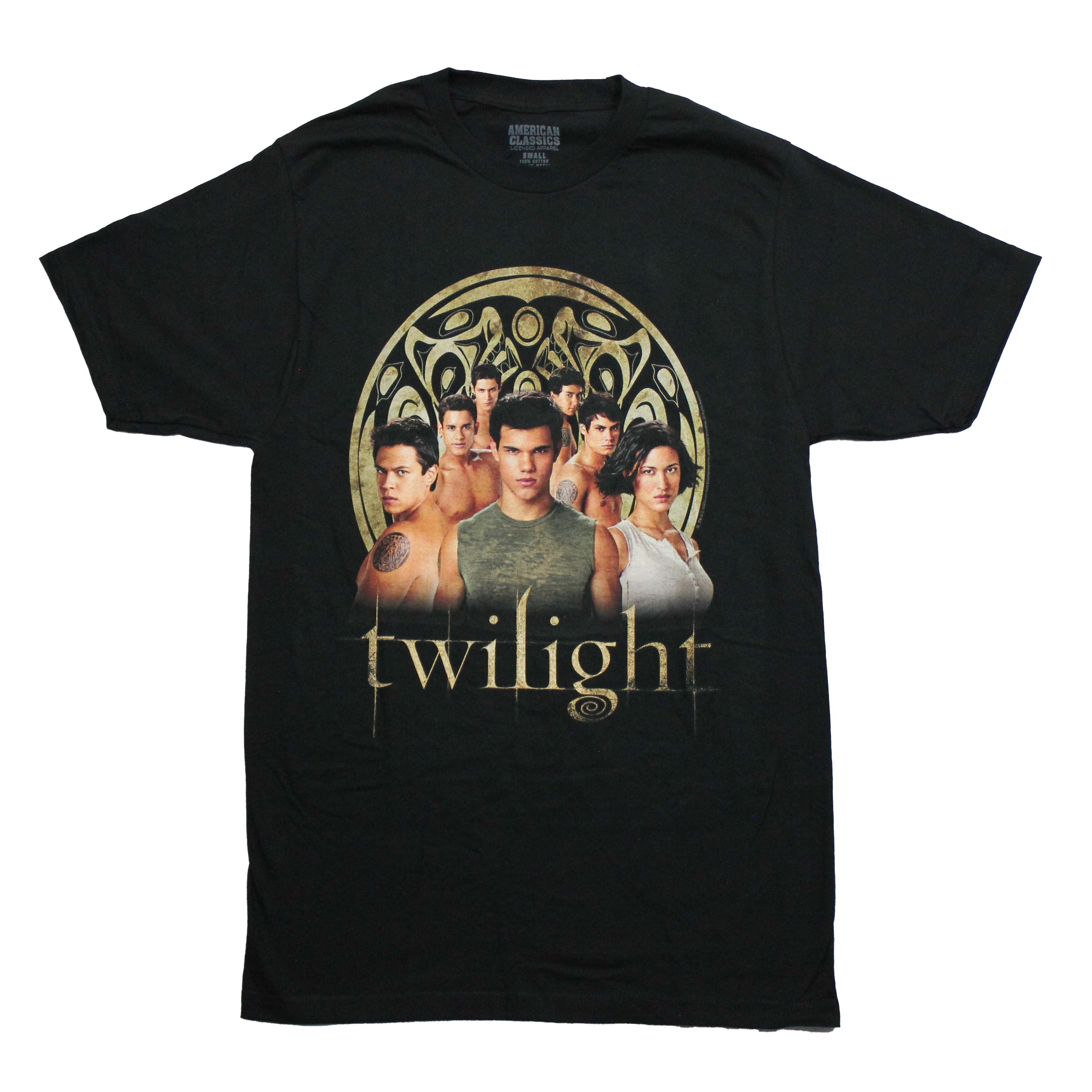 Twilight Mens T-Shirt -  Jacob at Center of Quileute Tribe Above Name Hoodie, Sweatshirt | CiraTrend.com