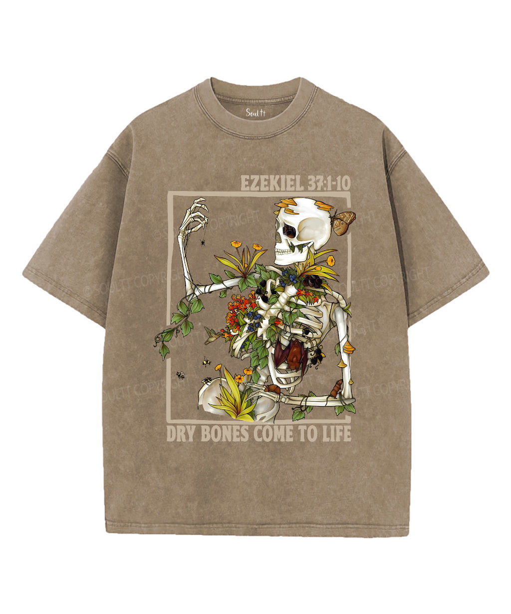 Dry Bones Come To Life Washed Unisex Washed Christian T-shirt Hoodie, Sweatshirt | CiraTrend.com (Image 4)