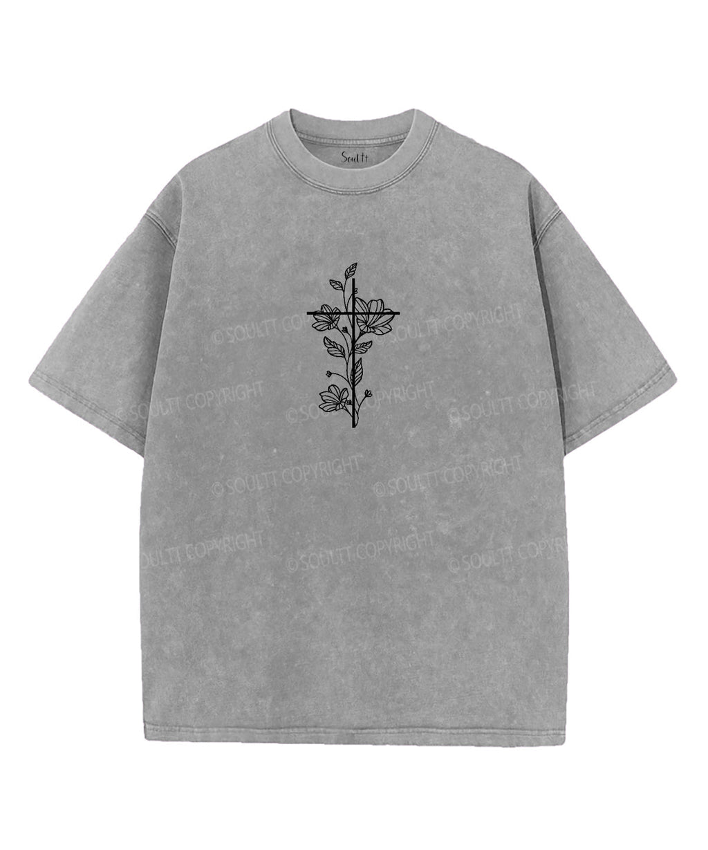 Good News Unisex Washed Christian T-shirt Hoodie, Sweatshirt | CiraTrend.com (Image 3)