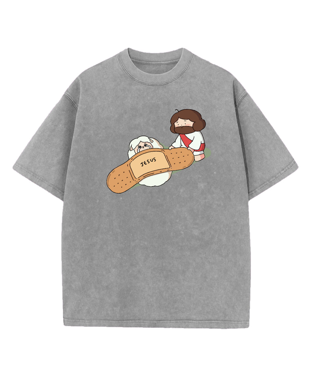 Jesus Heals Washed Christian T-shirt Hoodie, Sweatshirt | CiraTrend.com (Image 2)