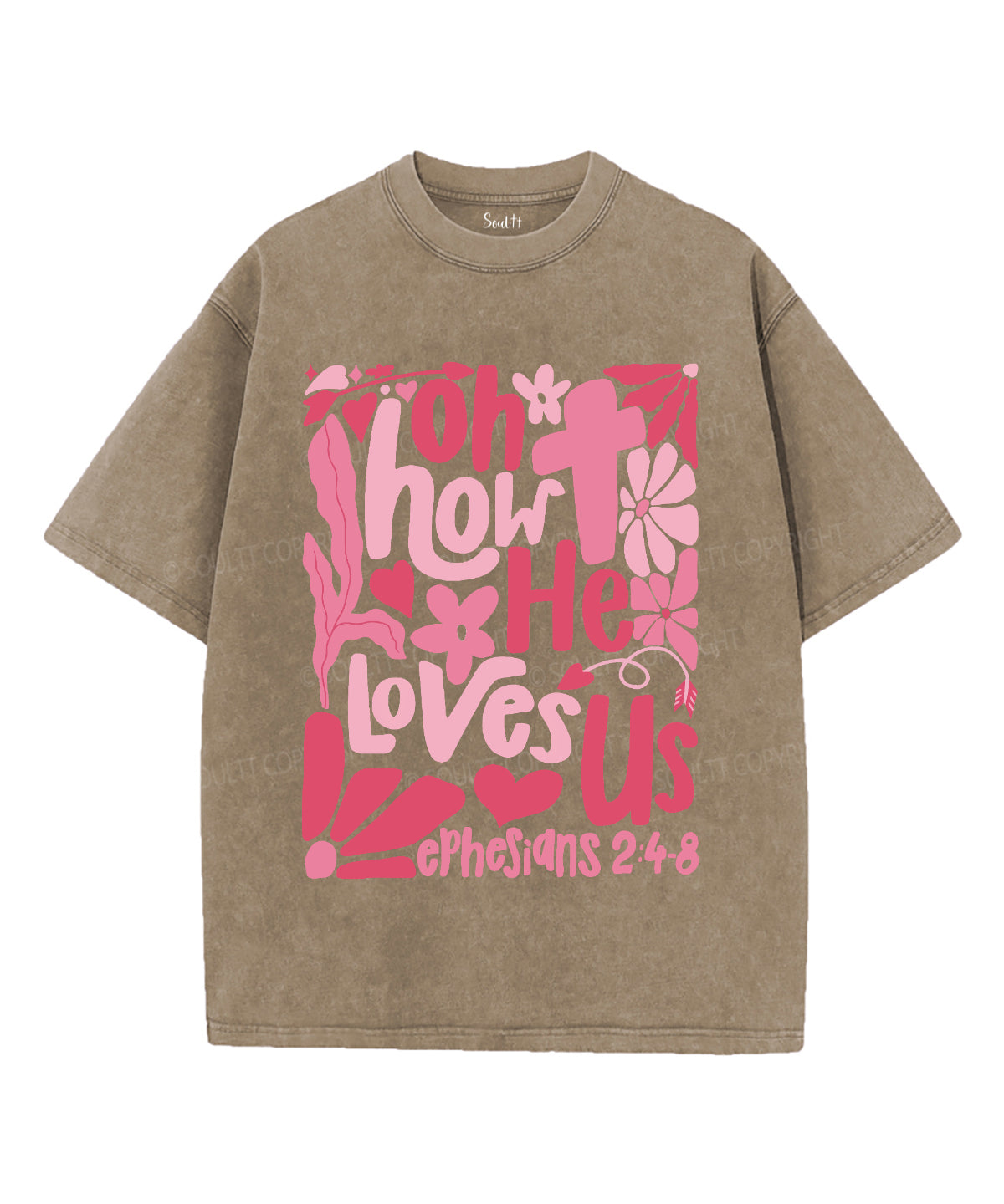 How He Loves Us Washed Christian T-Shirts, Hoodie, Sweatshirt