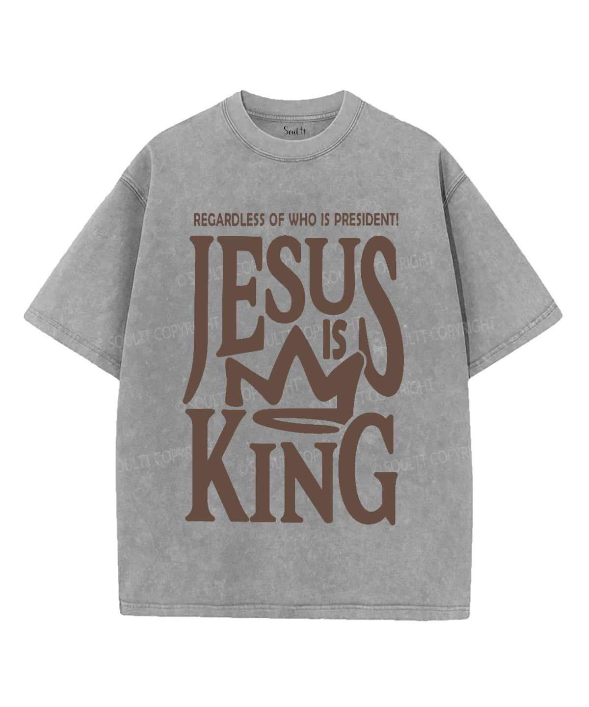 Jesus Is King Washed Christian T-shirt Hoodie, Sweatshirt | CiraTrend.com (Image 2)