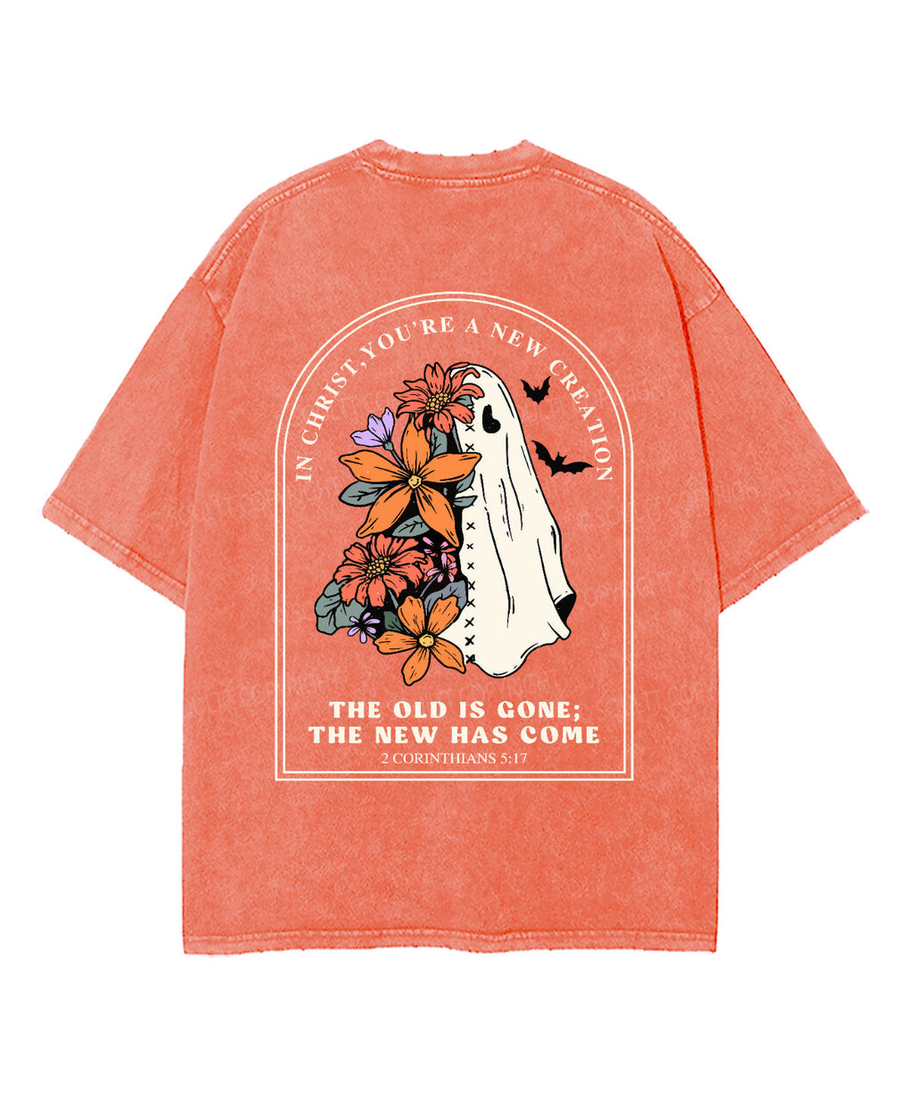 The New Was Come Double Sided Halloween Washed Christian T-shirt Hoodie, Sweatshirt | CiraTrend.com (Image 3)