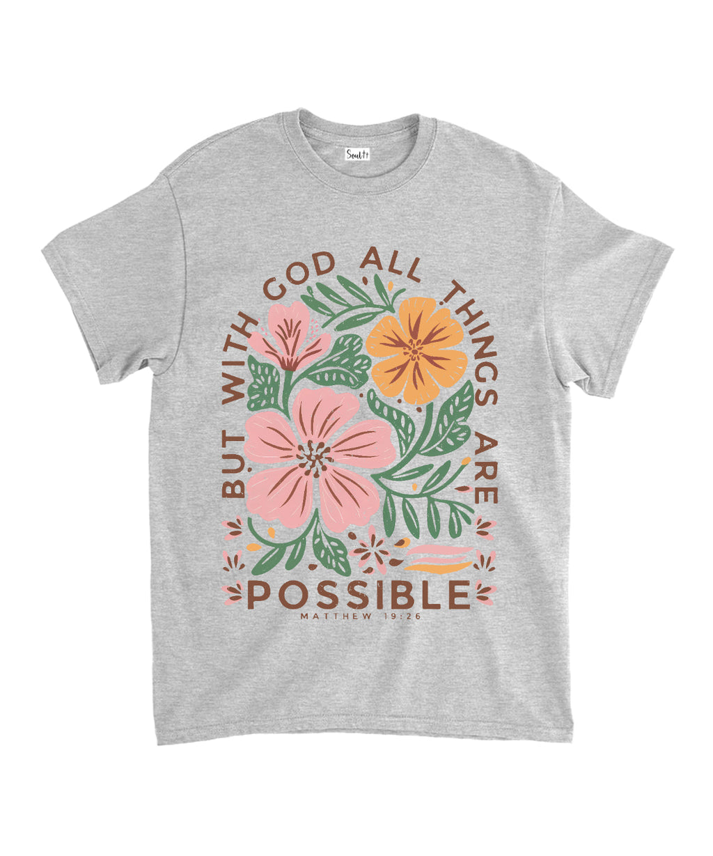 All Things Are Possible Unisex Cotton Christian T-Shirt Hoodie, Sweatshirt | CiraTrend.com (Image 4)