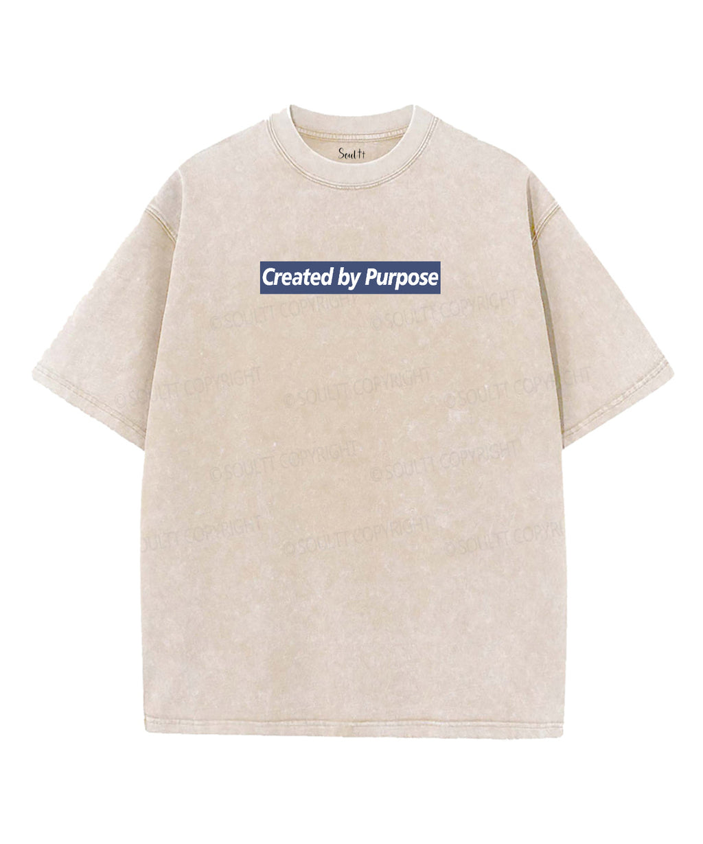 Created Purpose Double Sided Washed Christian Style001 T-Shirts, Hoodie, Sweatshirt