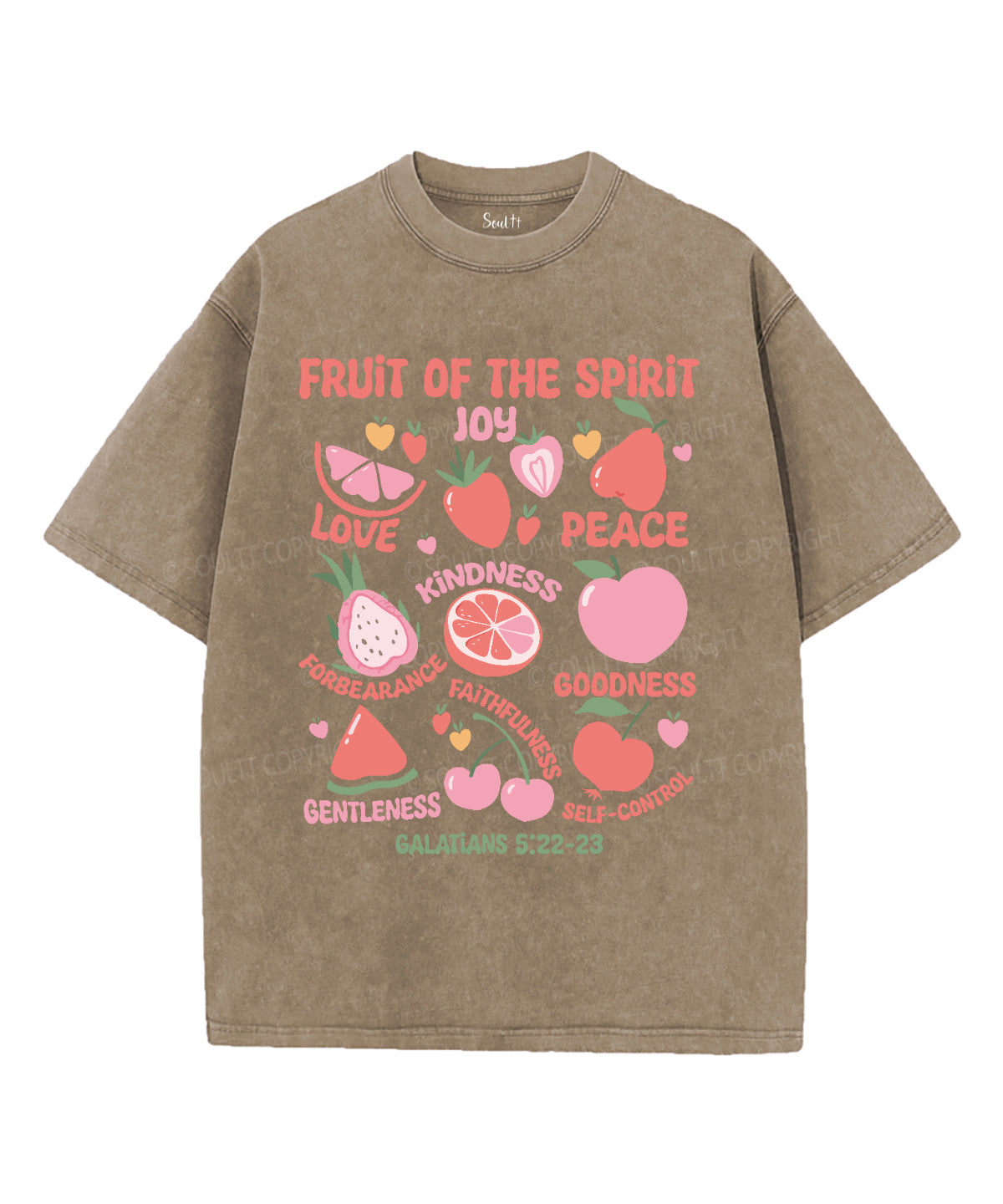 Fruit Of The Spirit Washed Christian T-shirt Style003 Hoodie, Sweatshirt | CiraTrend.com (Image 4)
