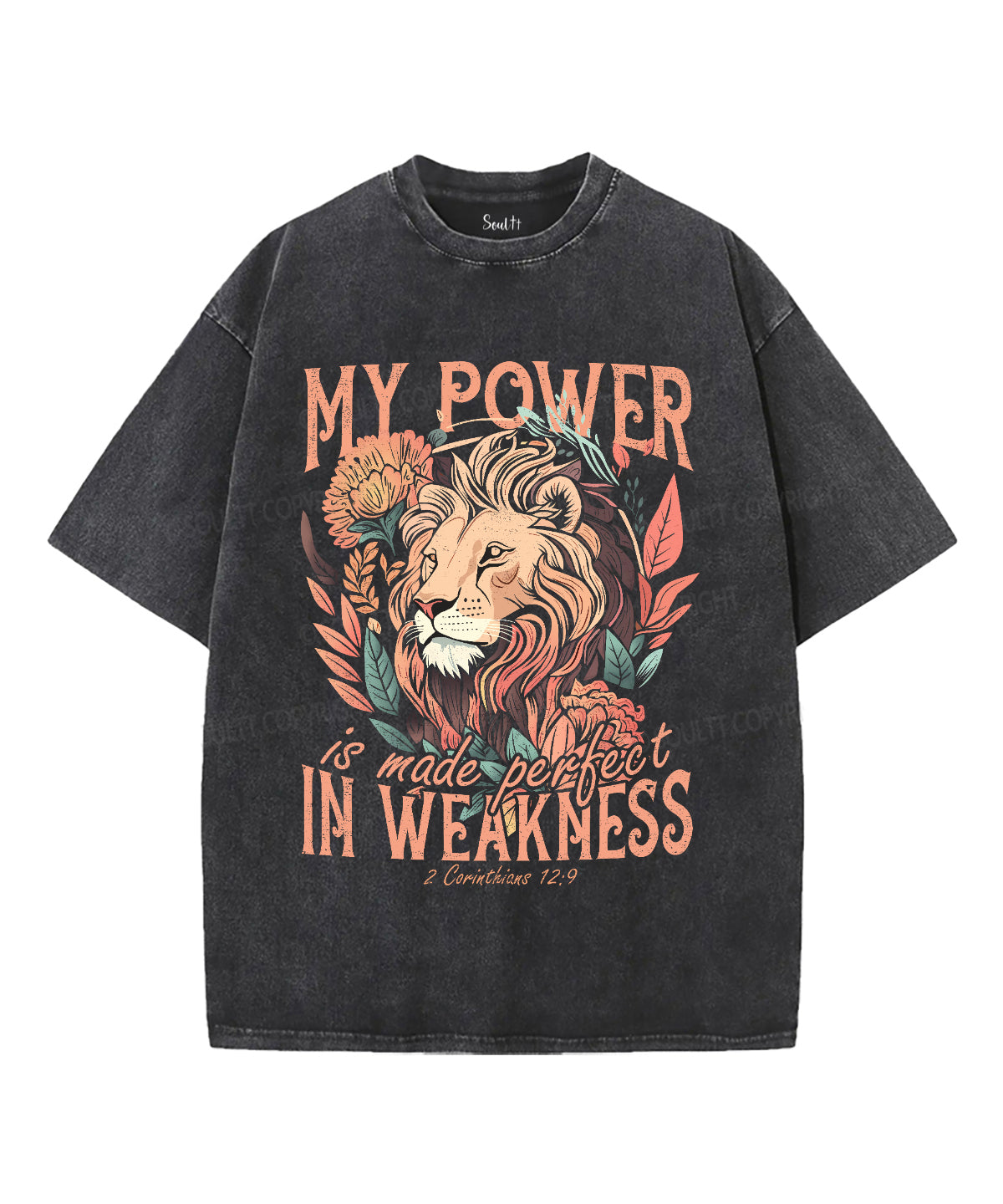 My Power Is Made Perfect In Weakness Unisex Washed Christian T-shirt Hoodie, Sweatshirt | CiraTrend.com (Image 1)