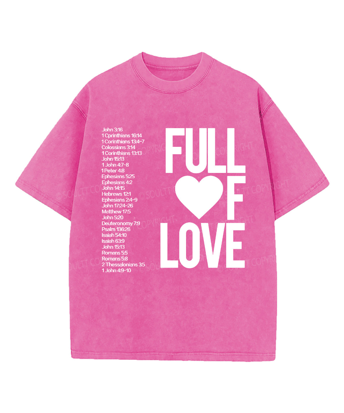 Full Of Love Washed Christian T-shirt Hoodie, Sweatshirt | CiraTrend.com (Image 2)