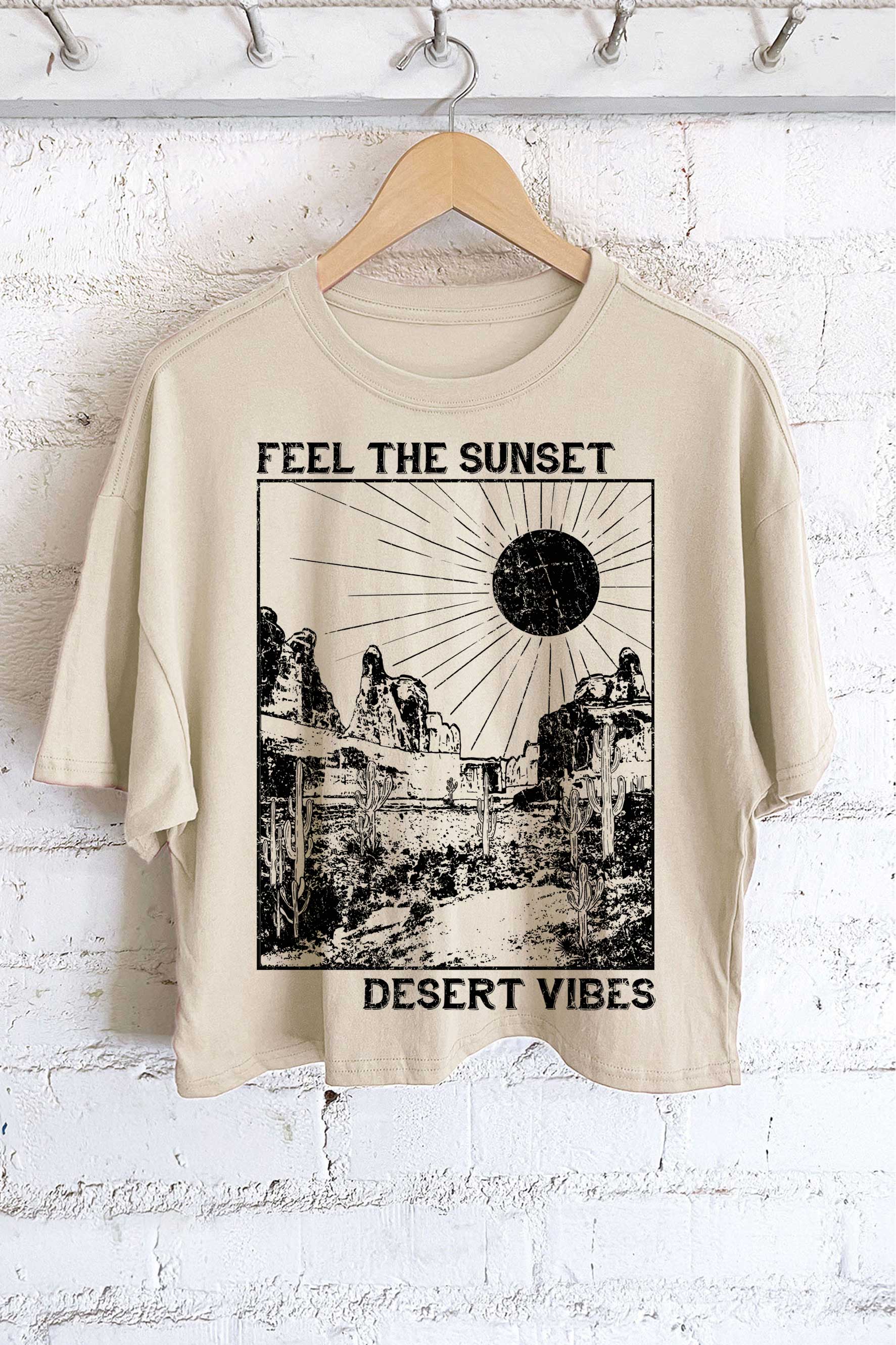 Feel the Sunset Desert Vibes Long Crop Top
