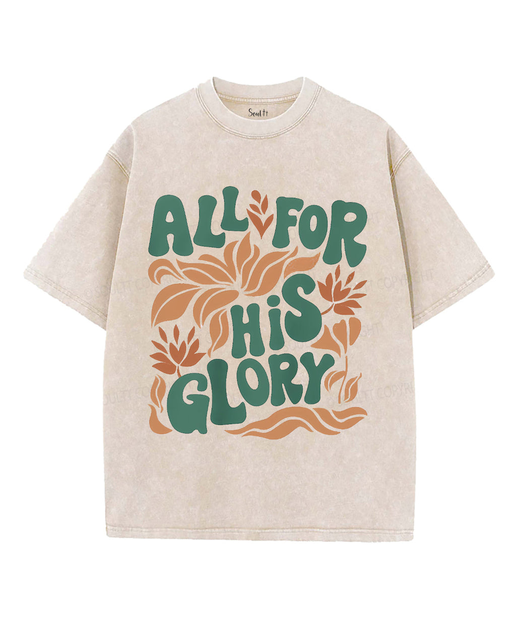 All For His Glory Unisex Washed Christian T-shirt Hoodie, Sweatshirt | CiraTrend.com (Image 4)