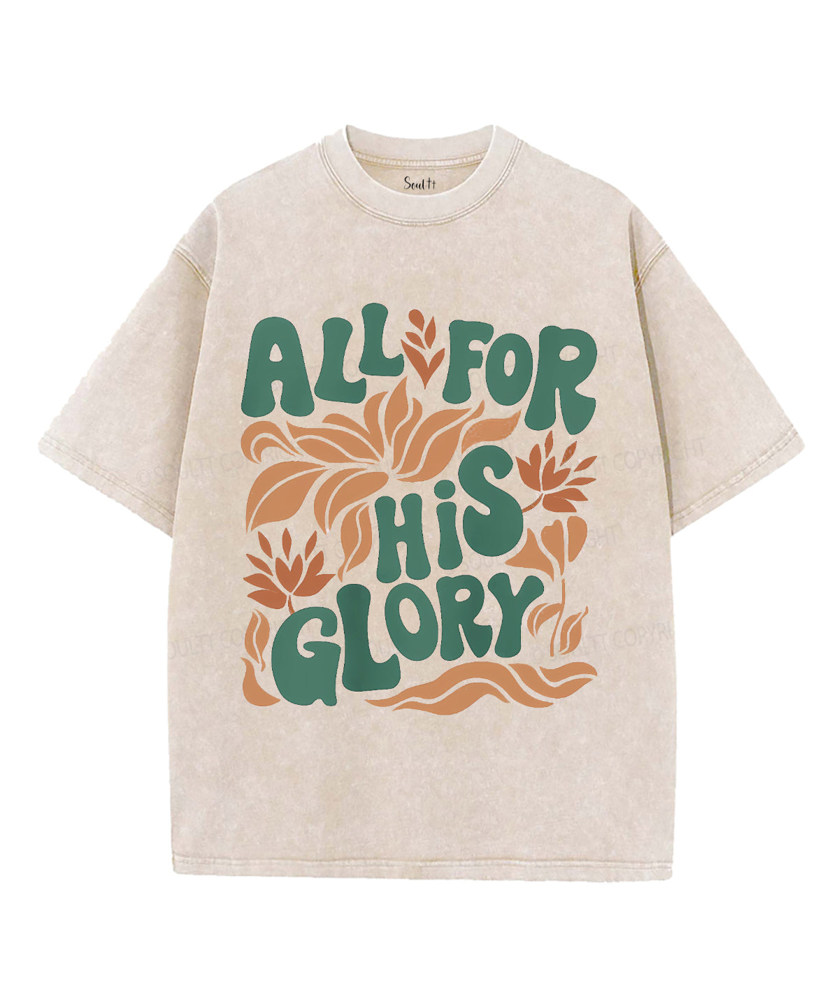 All For His Glory Unisex Washed Christian T-shirt Hoodie, Sweatshirt | CiraTrend.com (Image 4)