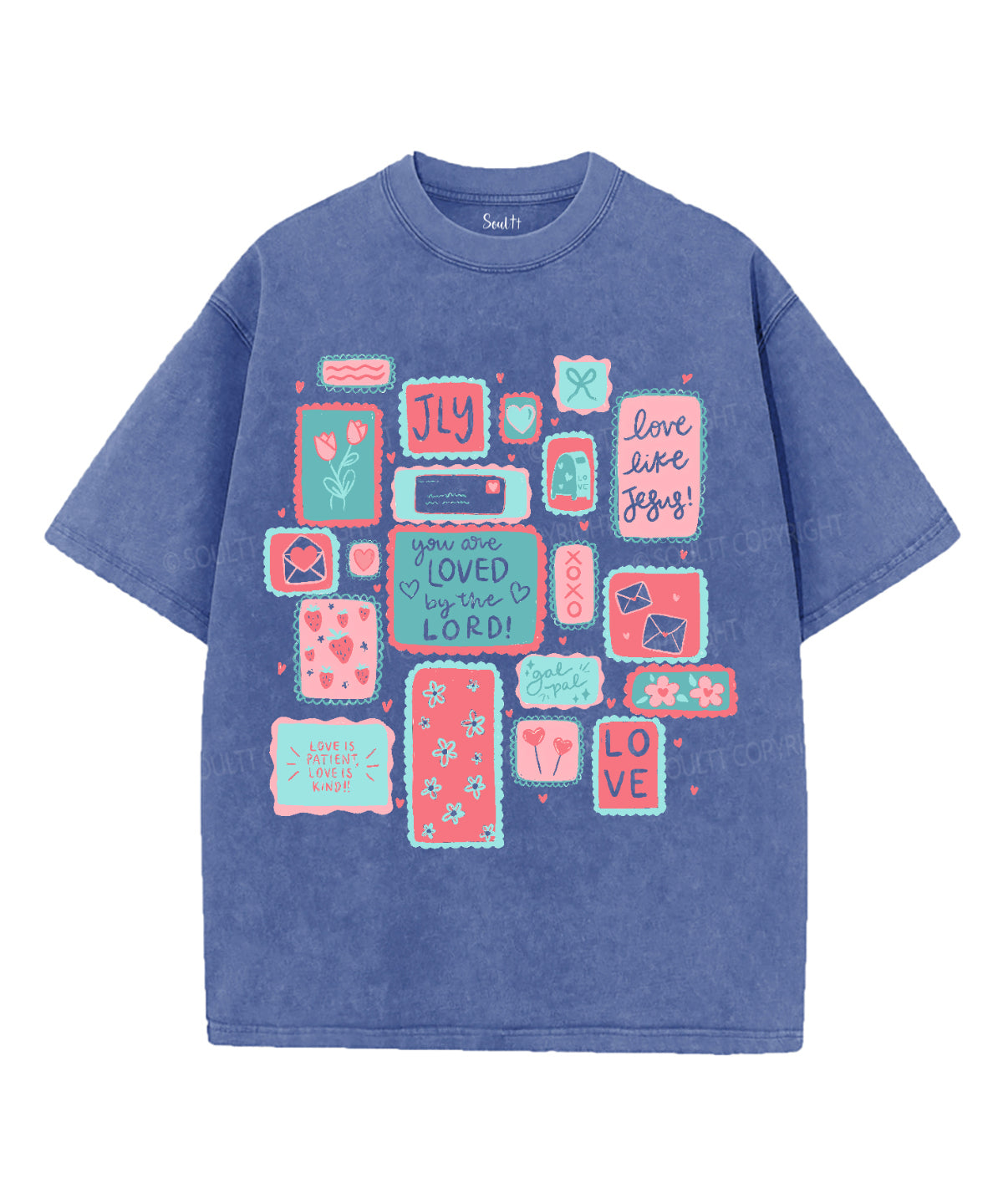 Love Like Jesus Unisex Washed Christian T-shirt Hoodie, Sweatshirt | CiraTrend.com (Image 3)