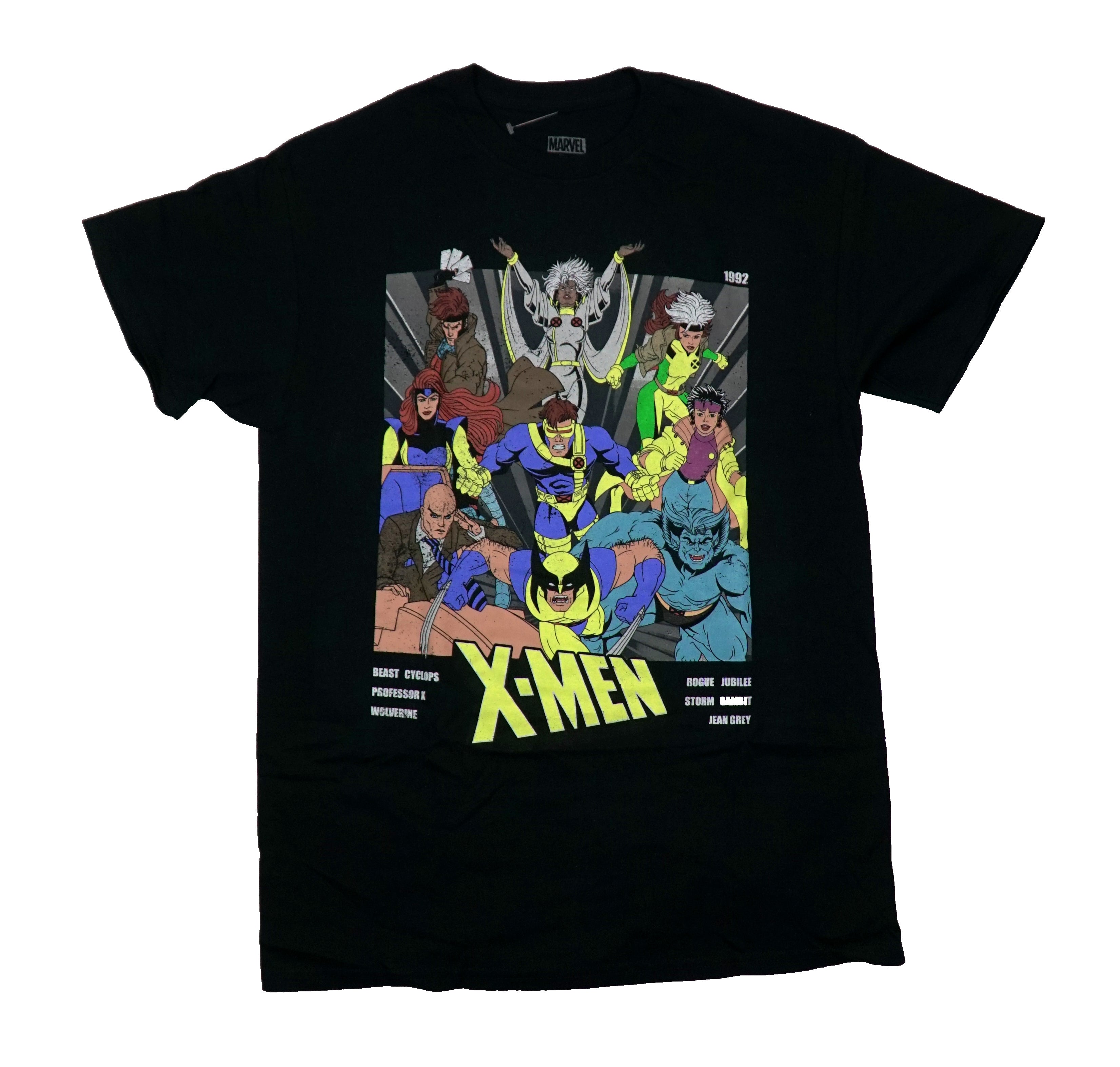 X-Men Mens T-Shirt - Heroes 1992 over Logo and Small Print Names Hoodie, Sweatshirt | CiraTrend.com