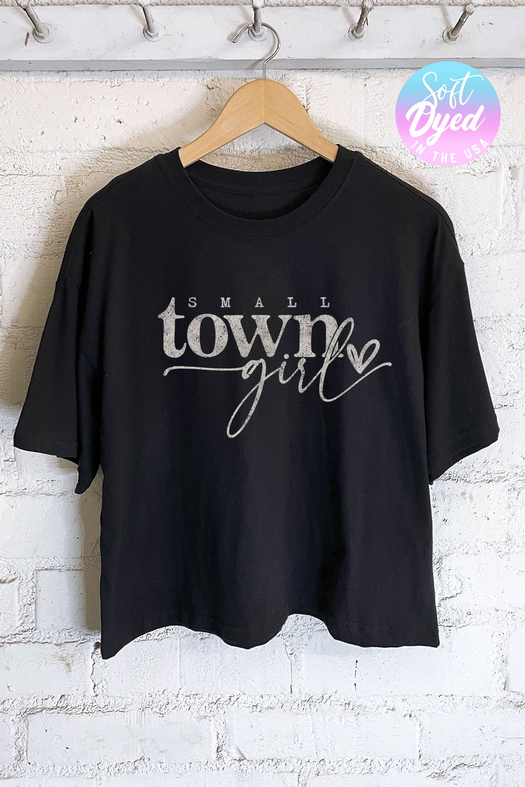 Small Town Girl Graphic Long Crop Top
