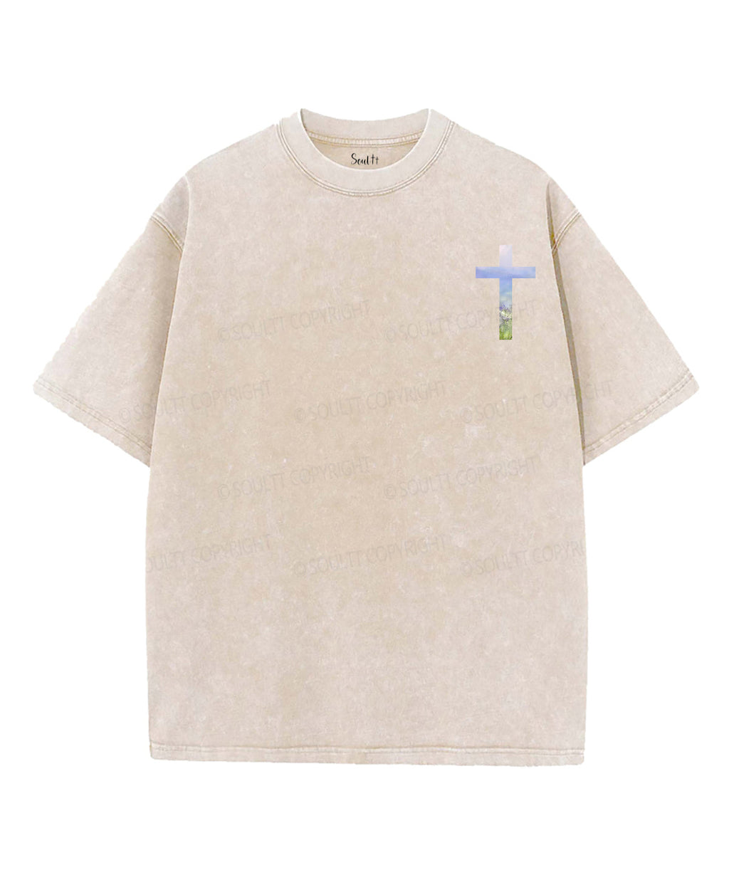 He Left The 99 To Find Me Double Sided Unisex Washed Christian T-shirt Hoodie, Sweatshirt | CiraTrend.com (Image 2)