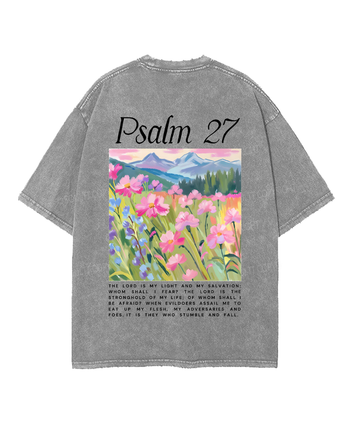 The Lord Is My Light Double Sided Unisex Washed Christian T-shirt Hoodie, Sweatshirt | CiraTrend.com (Image 5)