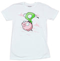 Invader Zim Mens T-Shirt  -  Gir Riding Piggy Through The Clouds Hoodie, Sweatshirt | CiraTrend.com