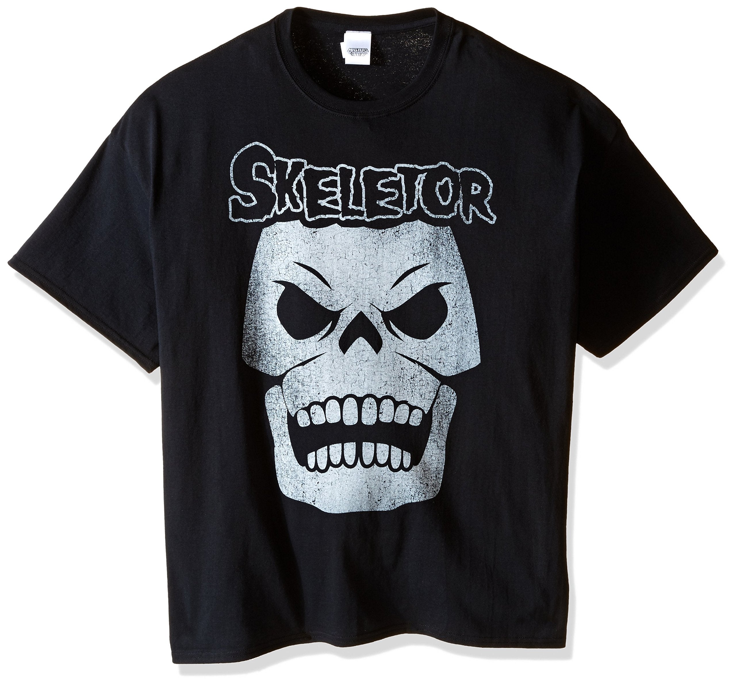 Masters of The Universe Mens T-Shirt - White Skeletor Face Under Name Hoodie, Sweatshirt | CiraTrend.com