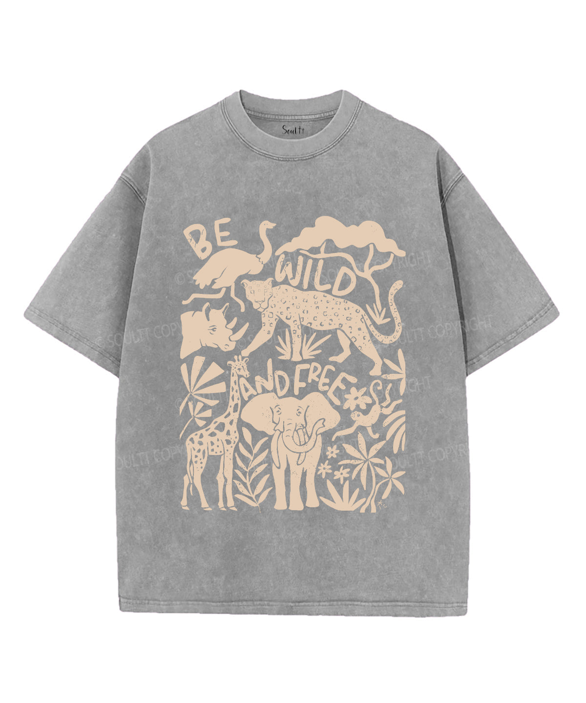 Be Wild and Free Unisex Washed Christian T-shirt Hoodie, Sweatshirt | CiraTrend.com (Image 2)
