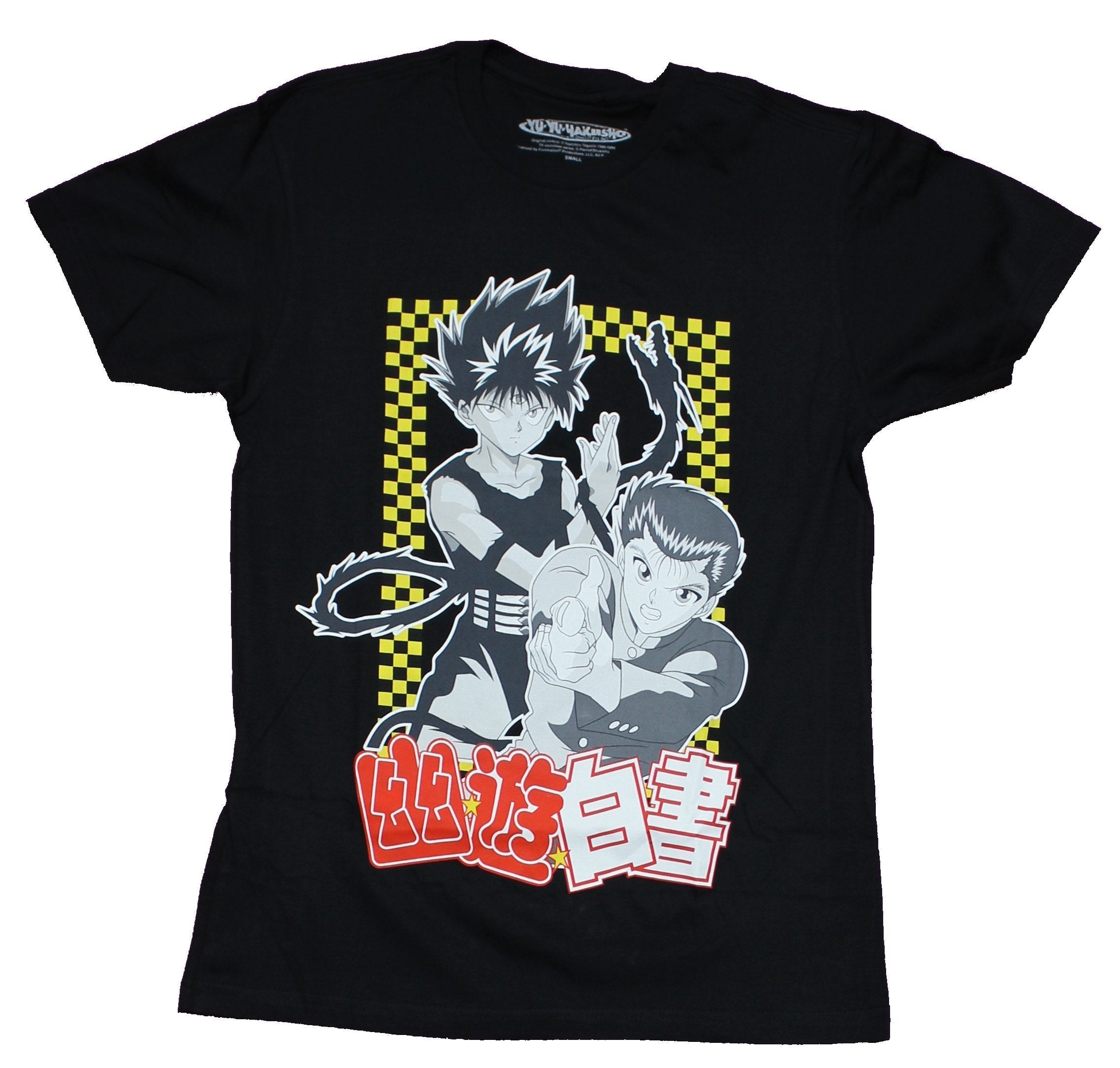 Yu Yu Hakusho Attacking Group Over Checkerboard T-Shirts, Hoodie, Sweatshirt