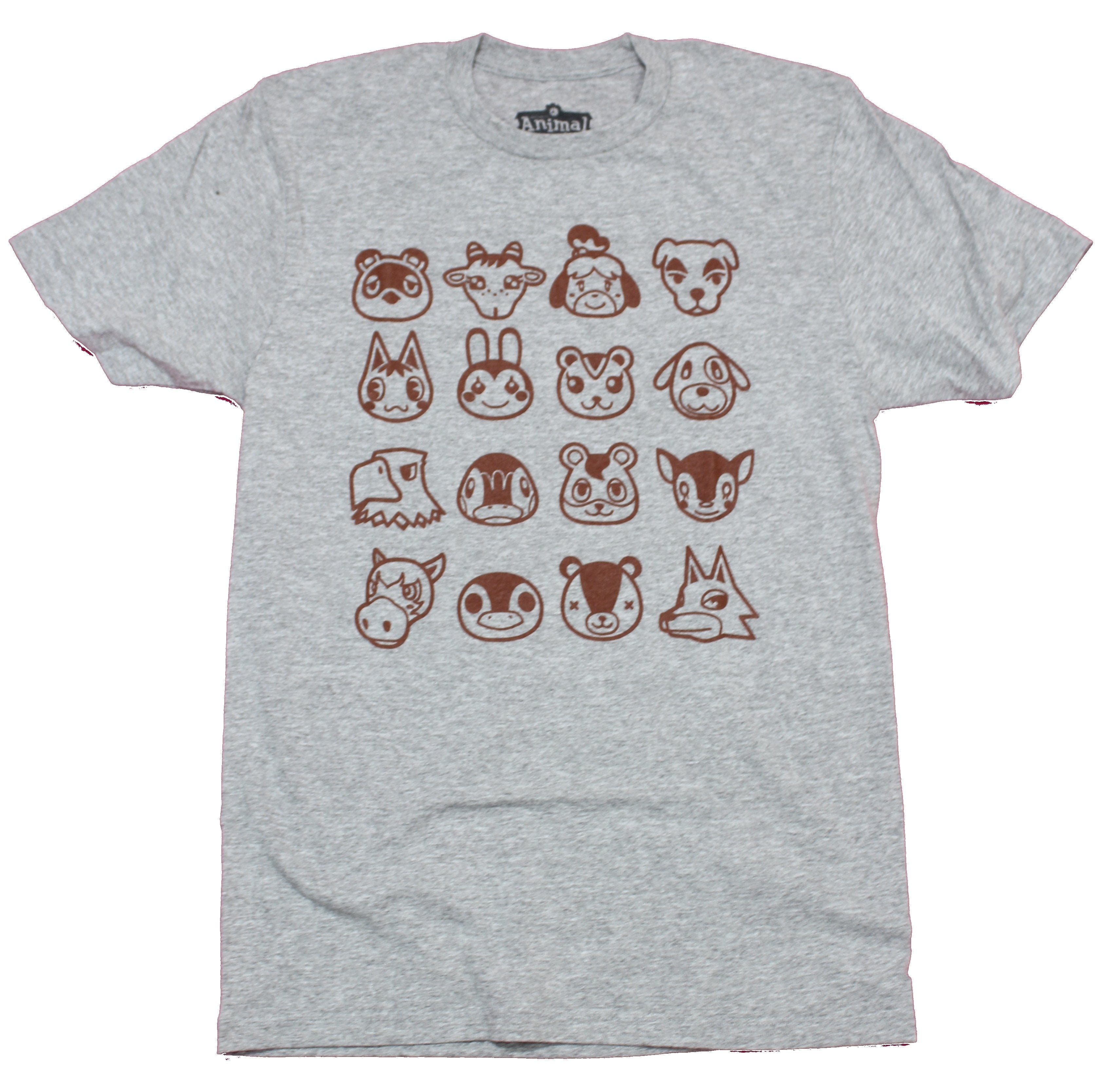 Animal Crossing Mens T-Shirt  - 16 Simple Character Head Images Hoodie, Sweatshirt | CiraTrend.com