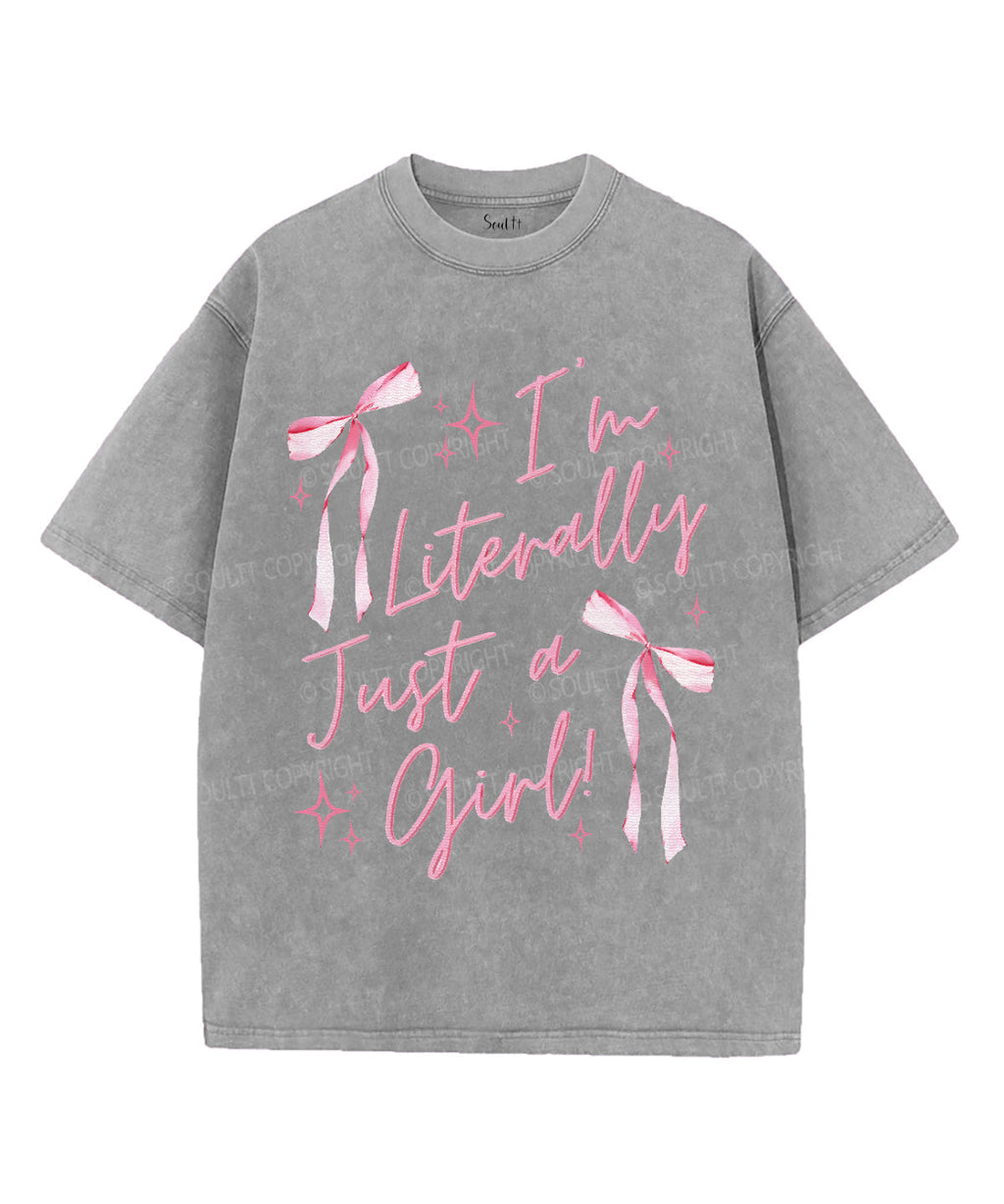 I'm Literally Just A Girl Unisex Washed Christian T-shirt Hoodie, Sweatshirt | CiraTrend.com (Image 2)