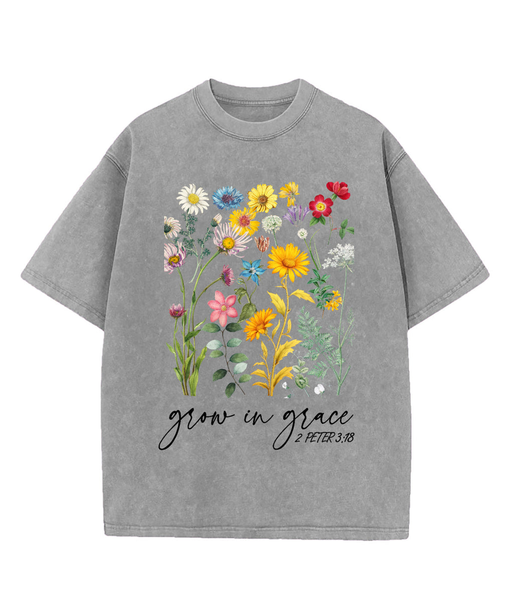 Grow In Grace Washed Christian T-shirt Style002 Hoodie, Sweatshirt | CiraTrend.com (Image 3)