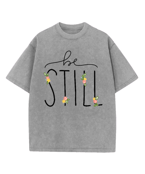 Be Still Washed Christian T-shirt Hoodie, Sweatshirt | CiraTrend.com (Image 5)