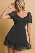 `.Tie Back Mini Dress
