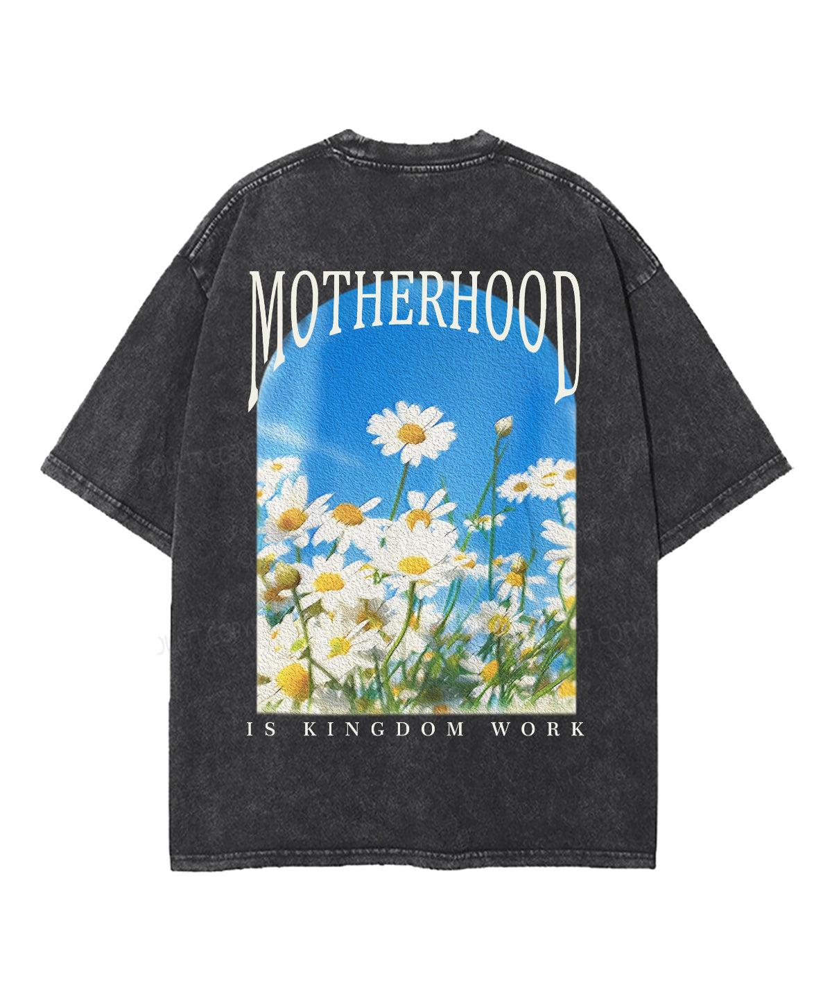 Motherhood Is Kingdom Work Double Sided Unisex Washed Christian T-shirt Style005 Hoodie, Sweatshirt | CiraTrend.com (Image 3)