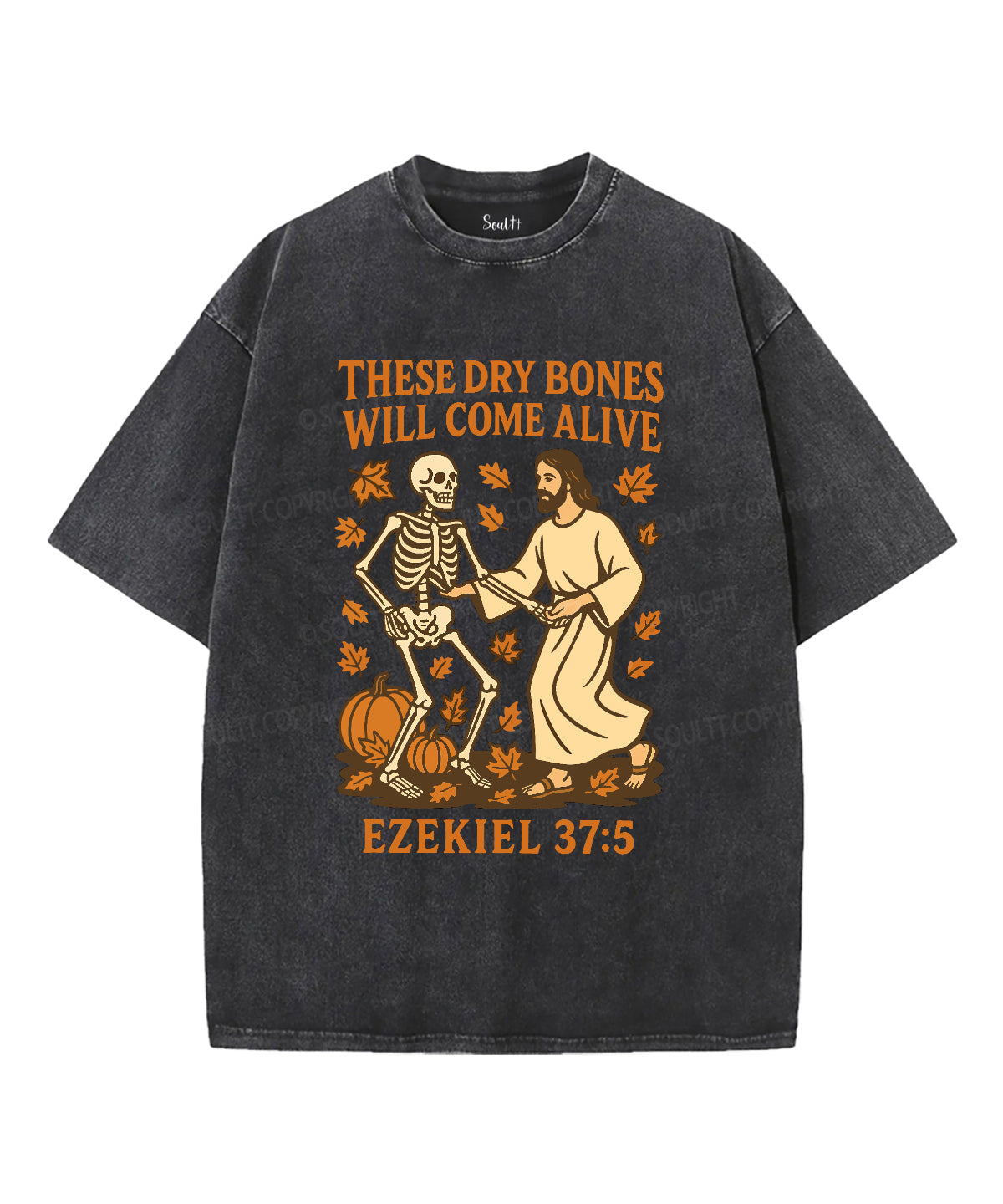 Thes Dry Bones Will Come Alive Unisex Washed Christian T-shirt Hoodie, Sweatshirt | CiraTrend.com (Image 2)