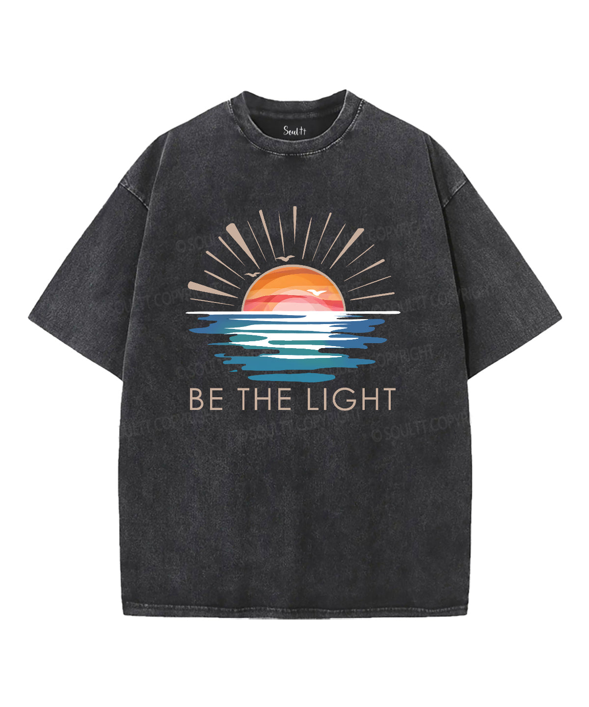 Be The Light Washed Christian T-shirt Style015 Hoodie, Sweatshirt | CiraTrend.com (Image 1)