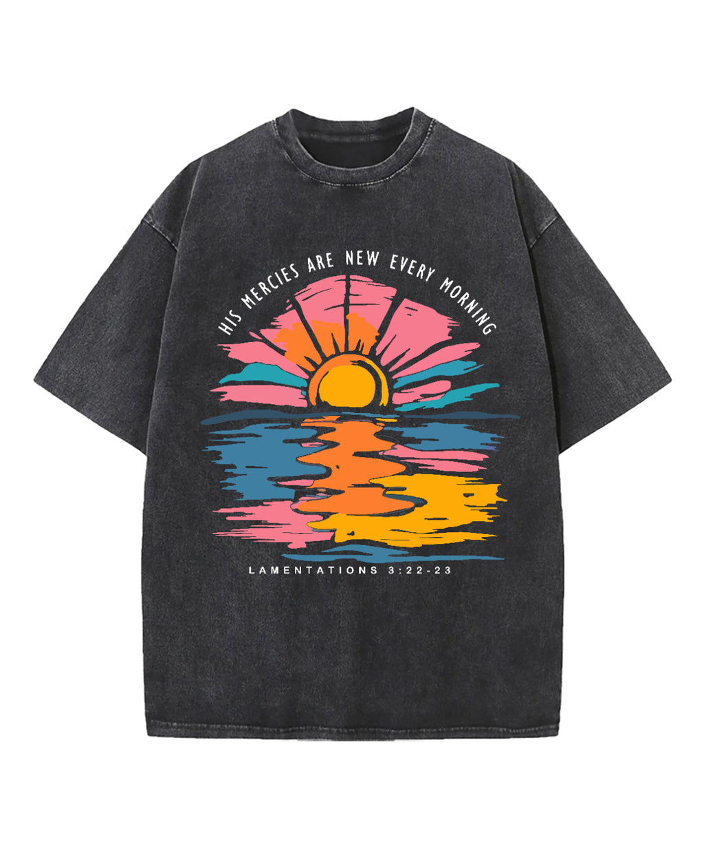 His Mercies Are New Washed Christian Style002 T-Shirts, Hoodie, Sweatshirt