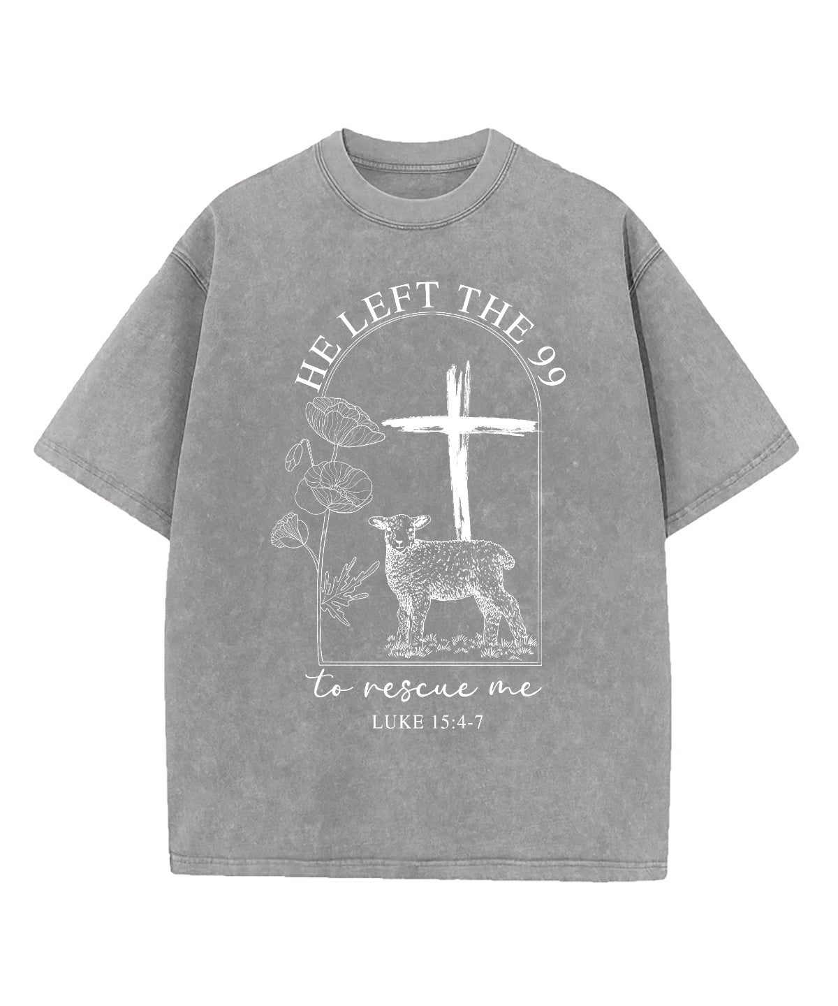 He Left The 99 Washed Christian T-shirt Hoodie, Sweatshirt | CiraTrend.com (Image 5)