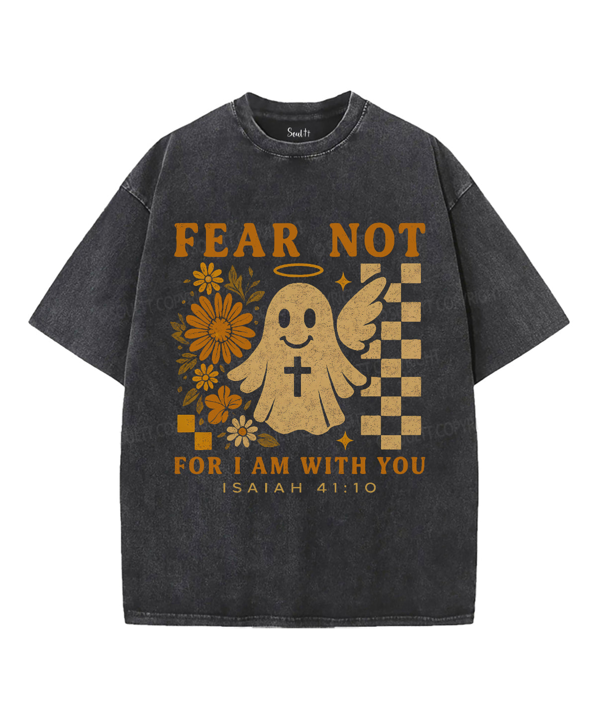 Fear Not For I Am With You Unisex Washed Christian T-shirt Hoodie, Sweatshirt | CiraTrend.com (Image 2)