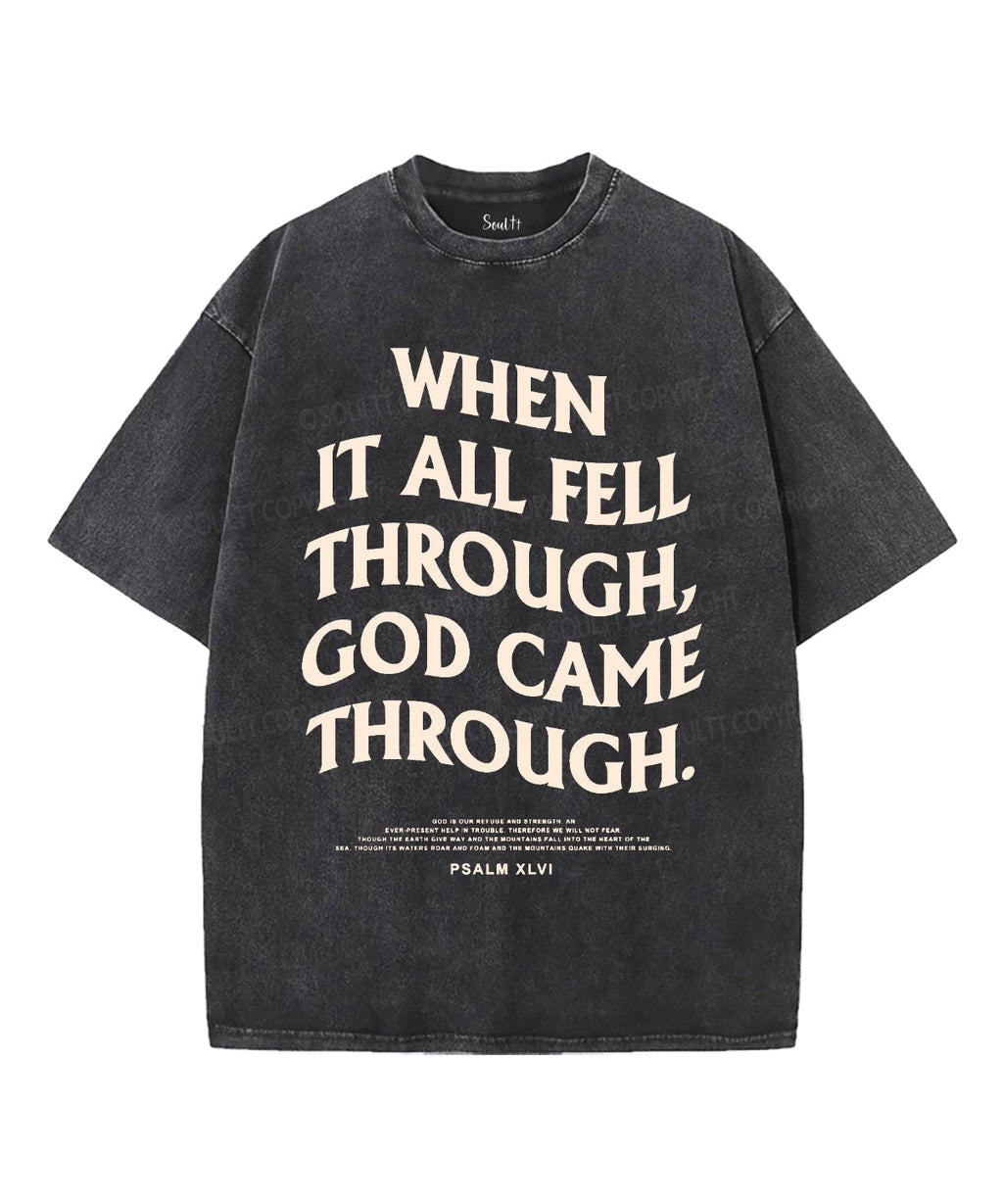 When It All Fell Through Unisex Washed Christian T-shirt Hoodie, Sweatshirt | CiraTrend.com (Image 1)