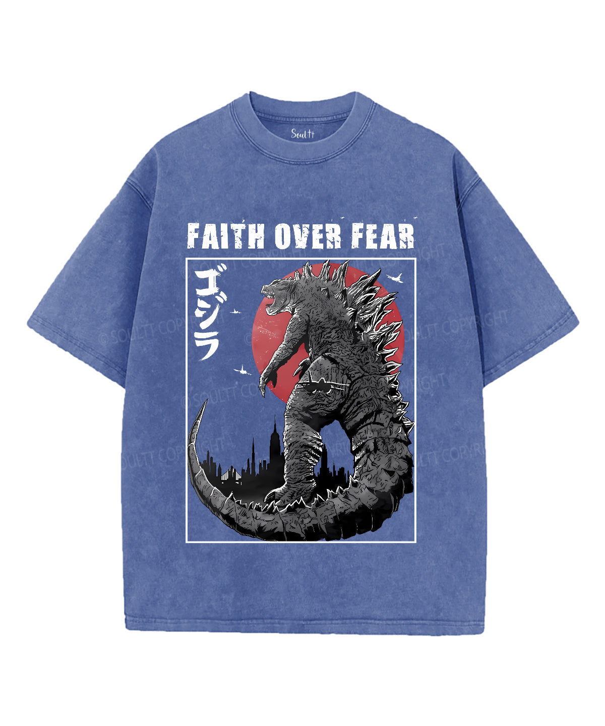 Faith Over Fear Unisex Washed Christian T-shirt Hoodie, Sweatshirt | CiraTrend.com (Image 4)