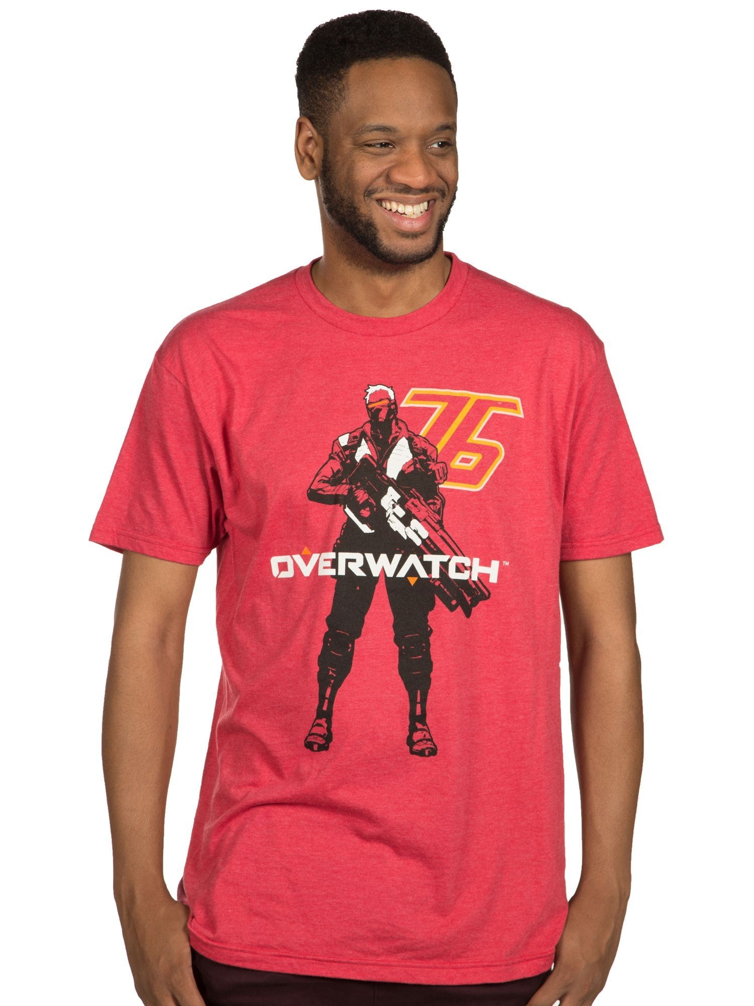 Overwatch Mens T-Shirt - Soldier 76 Vigilante With Logo Image Hoodie, Sweatshirt | CiraTrend.com (Image 1)