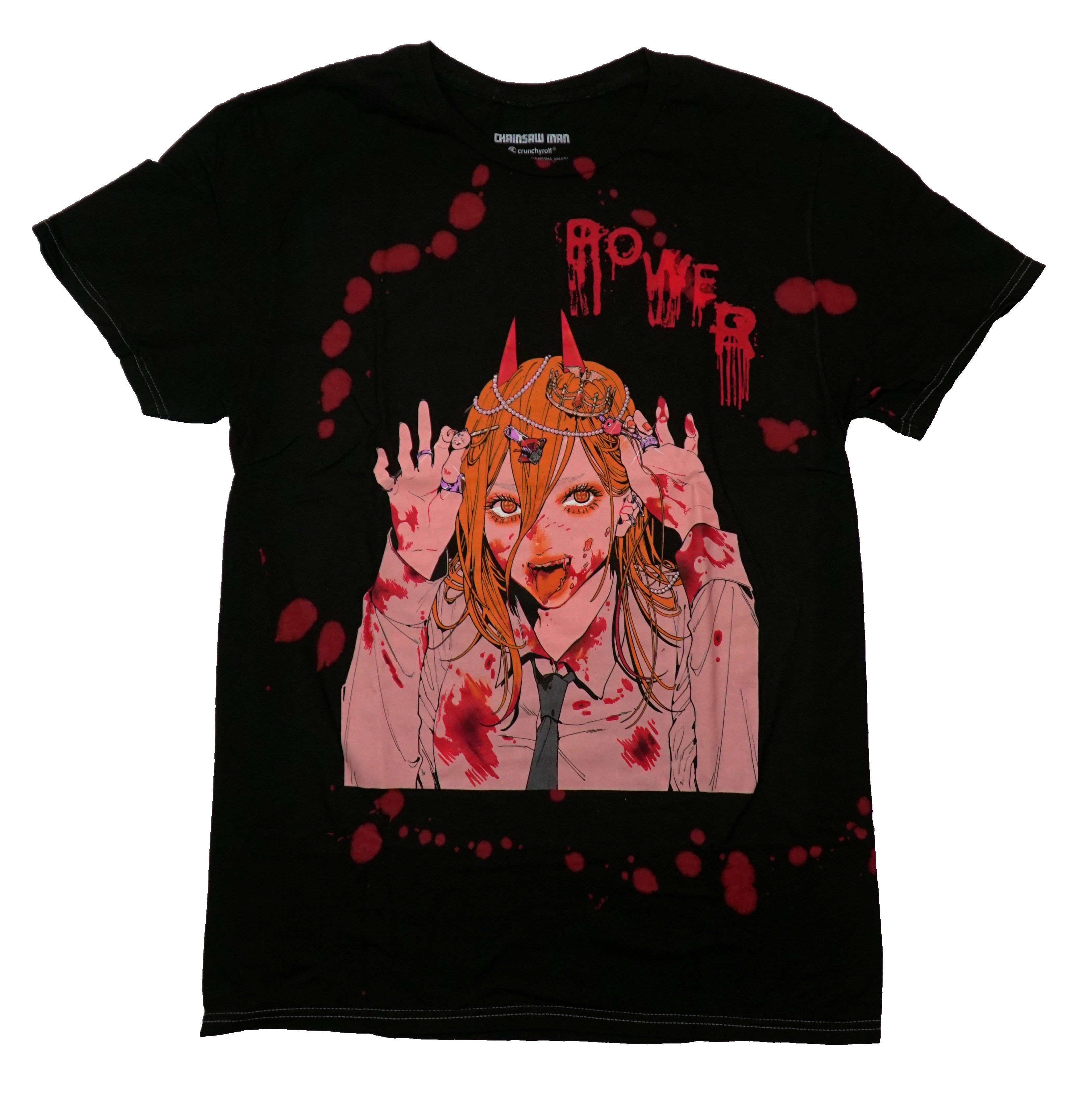 Chainsaw Man Mens T-Shirt - Bloody Horned Girl Under Dripping POWER Hoodie, Sweatshirt | CiraTrend.com