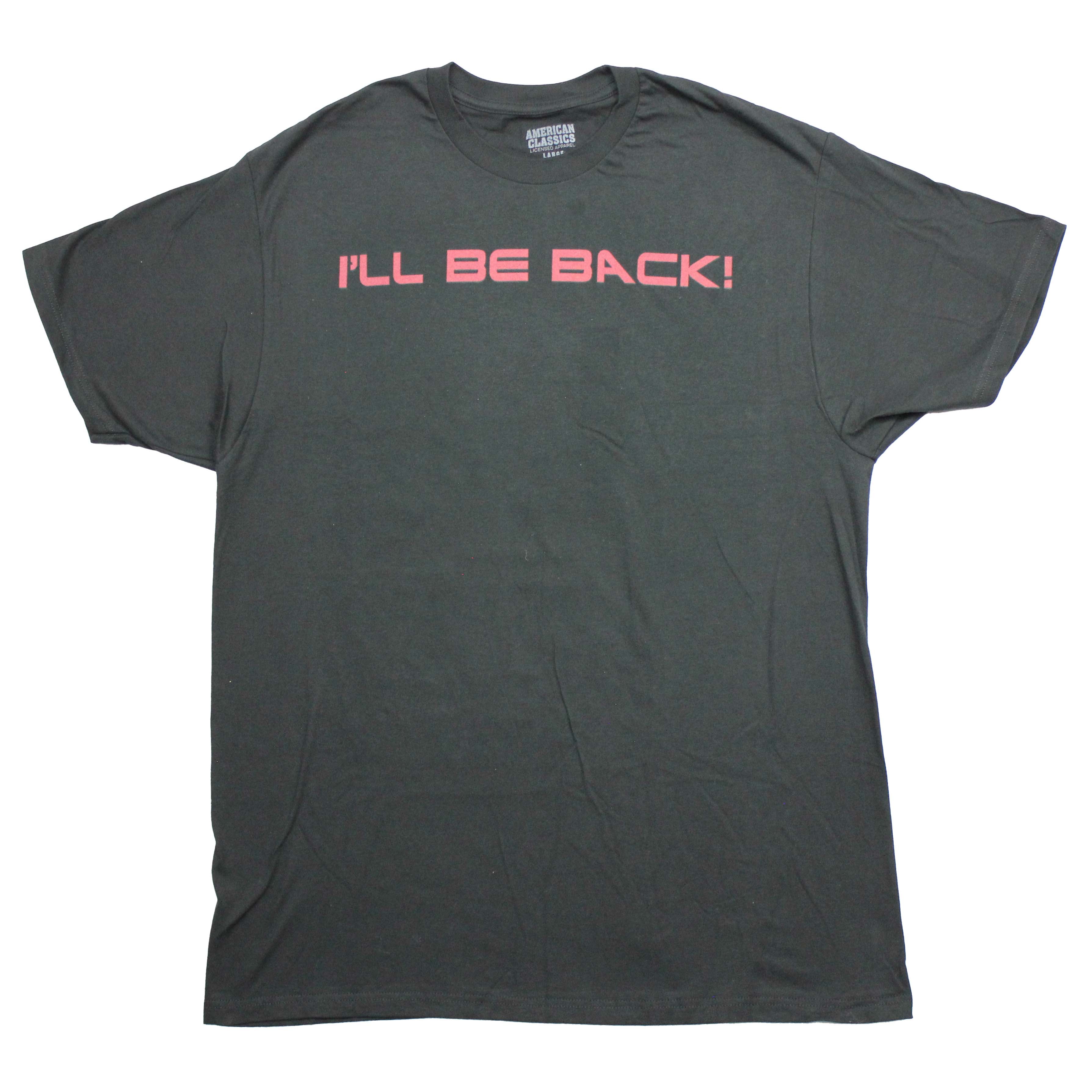 The Terminator Mens T-Shirt - I'll Be Back Schwarzenegger Image on Back Hoodie, Sweatshirt | CiraTrend.com (Image 1)