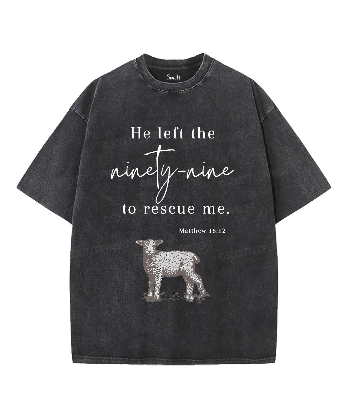 He Left The 99 For Me Unisex Washed Christian T-shirt Hoodie, Sweatshirt | CiraTrend.com (Image 1)