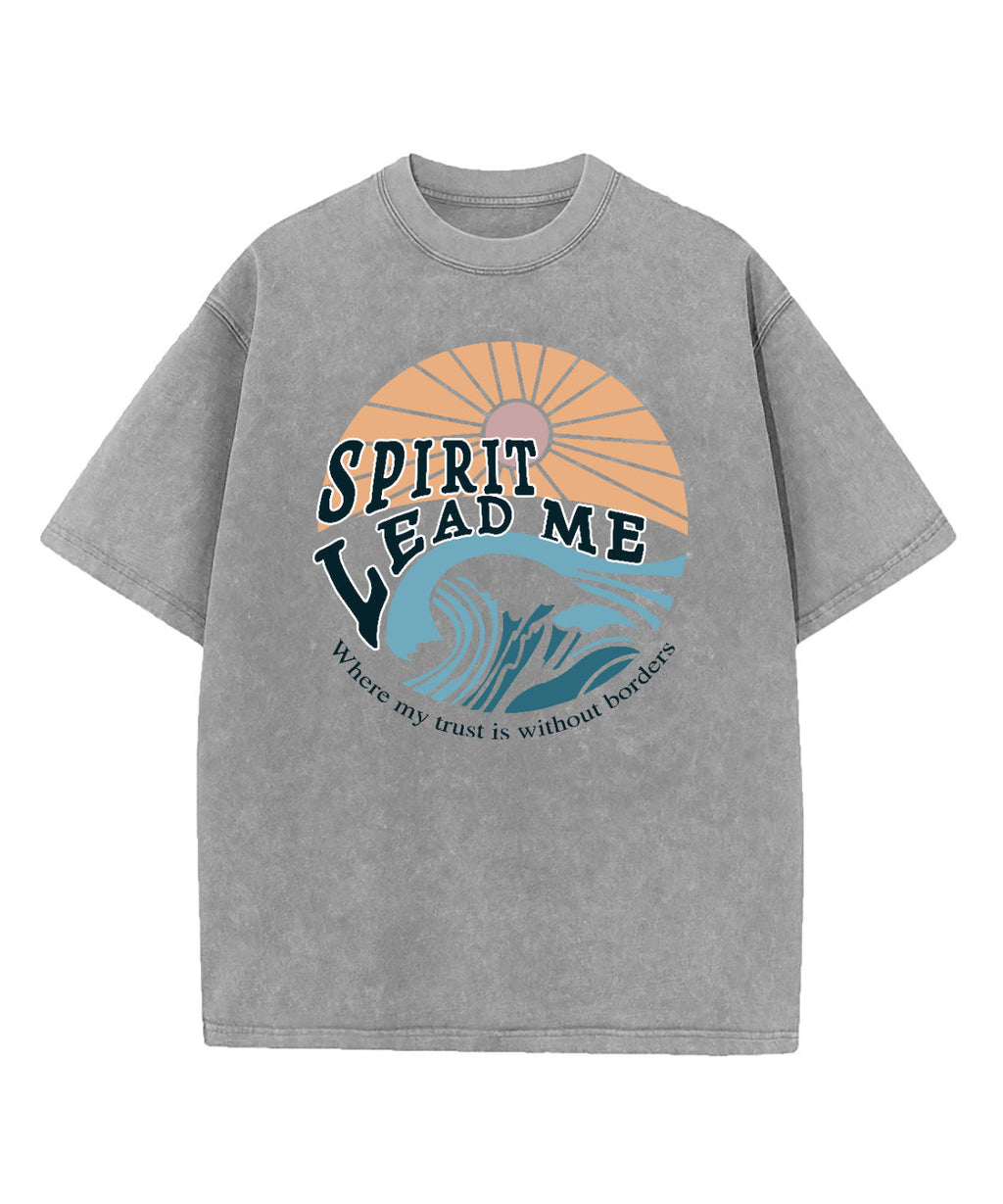 Spirit Lead Me Washed Christian T-shirt Hoodie, Sweatshirt | CiraTrend.com (Image 5)