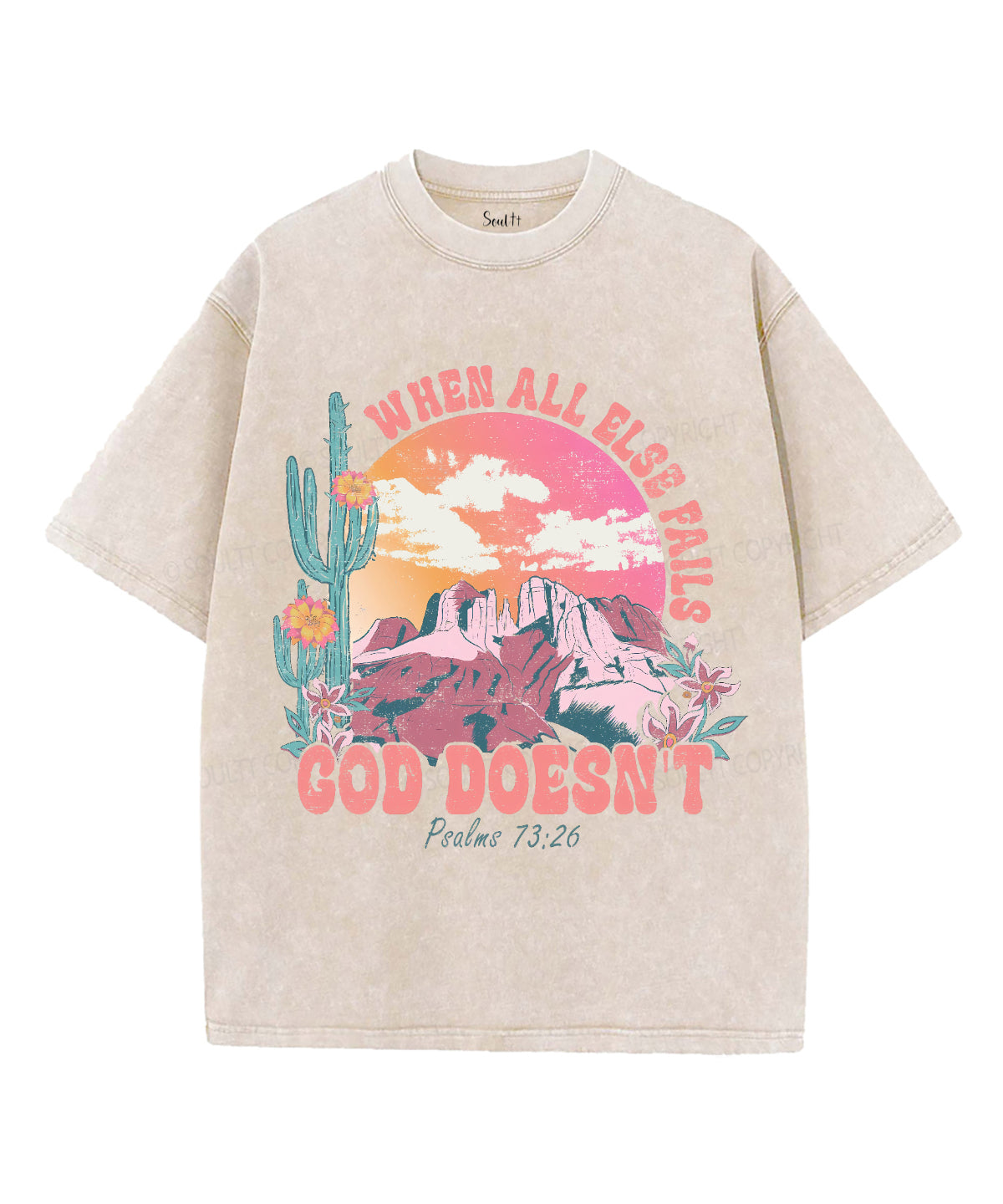 When All Else Fails Unisex Washed Christian T-shirt Hoodie, Sweatshirt | CiraTrend.com (Image 1)