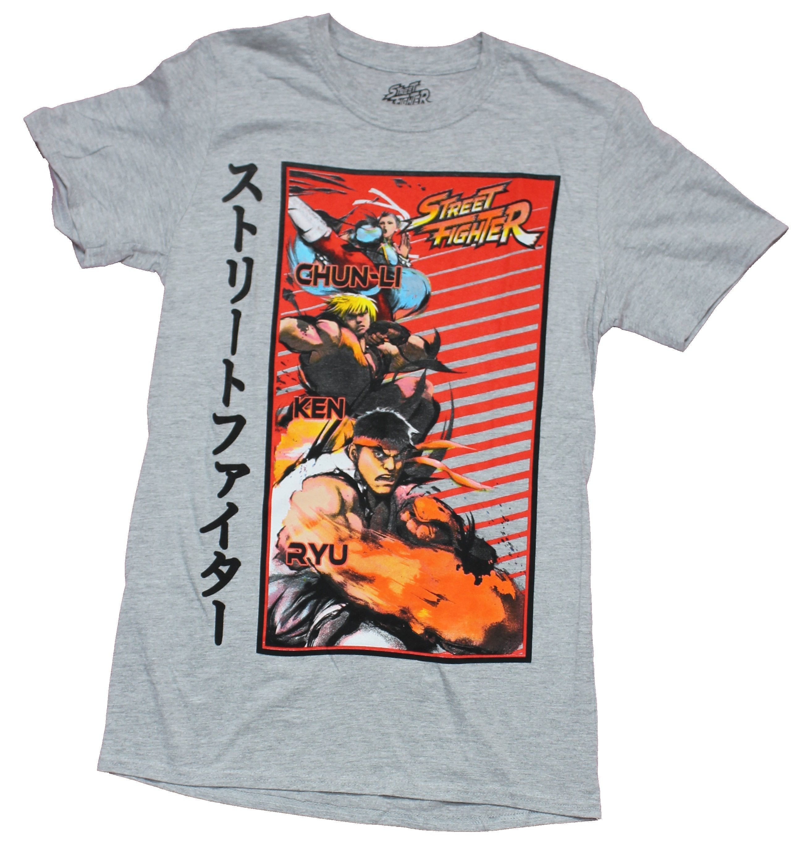 Street Fighter Mens T-Shirt - Ken Ryu Chun Li Action Box Image Hoodie, Sweatshirt | CiraTrend.com